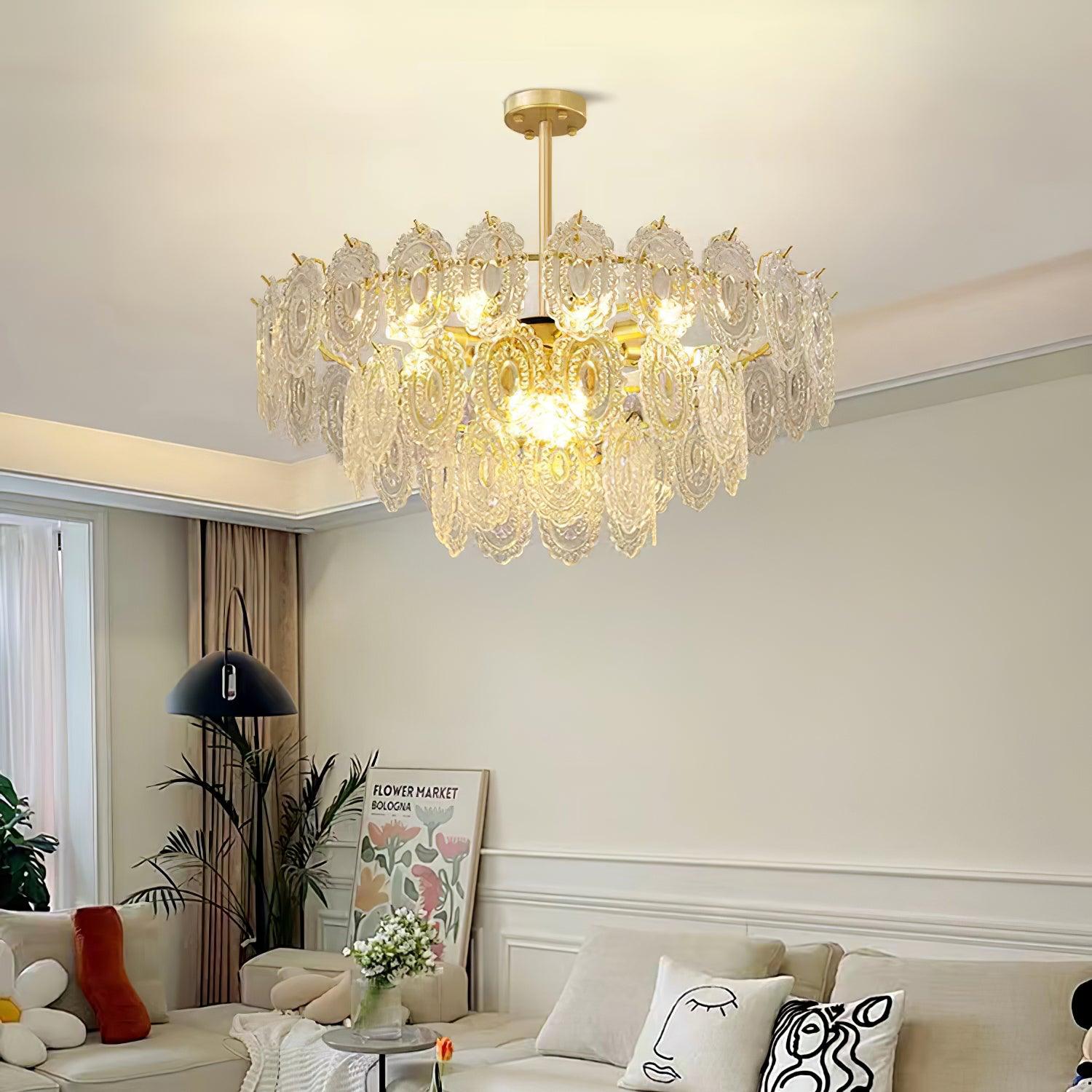 Wave Glass Chandelier - Blowlighting