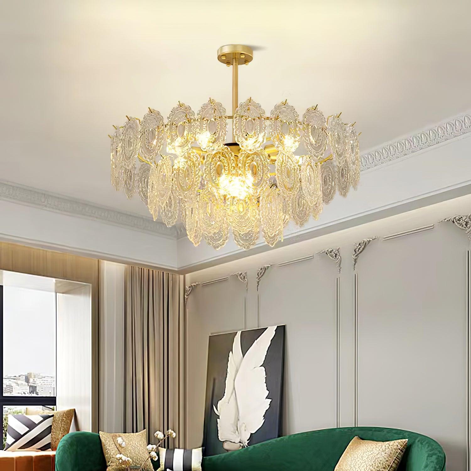 Wave Glass Chandelier - Blowlighting
