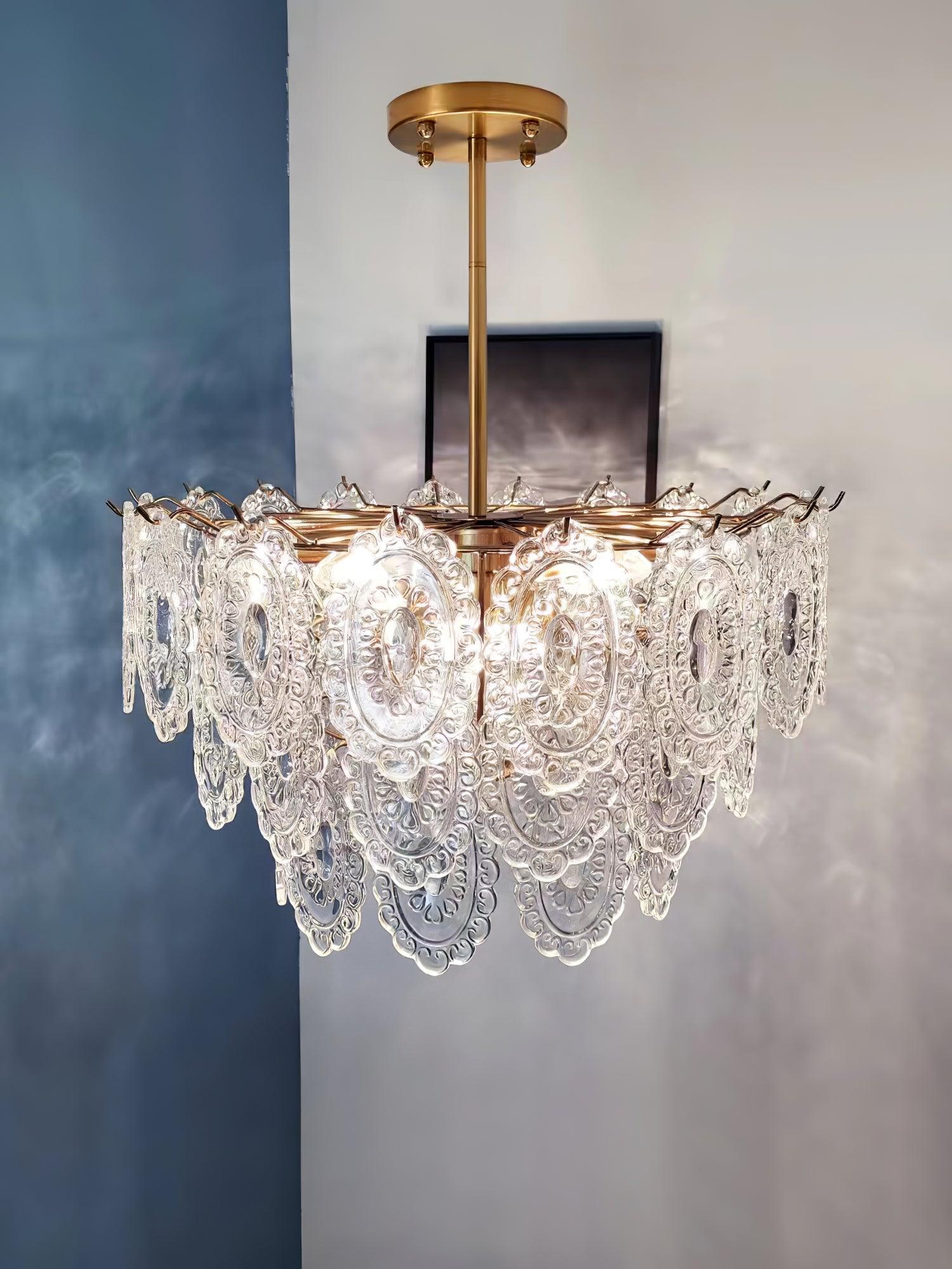 Wave Glass Chandelier - Blowlighting