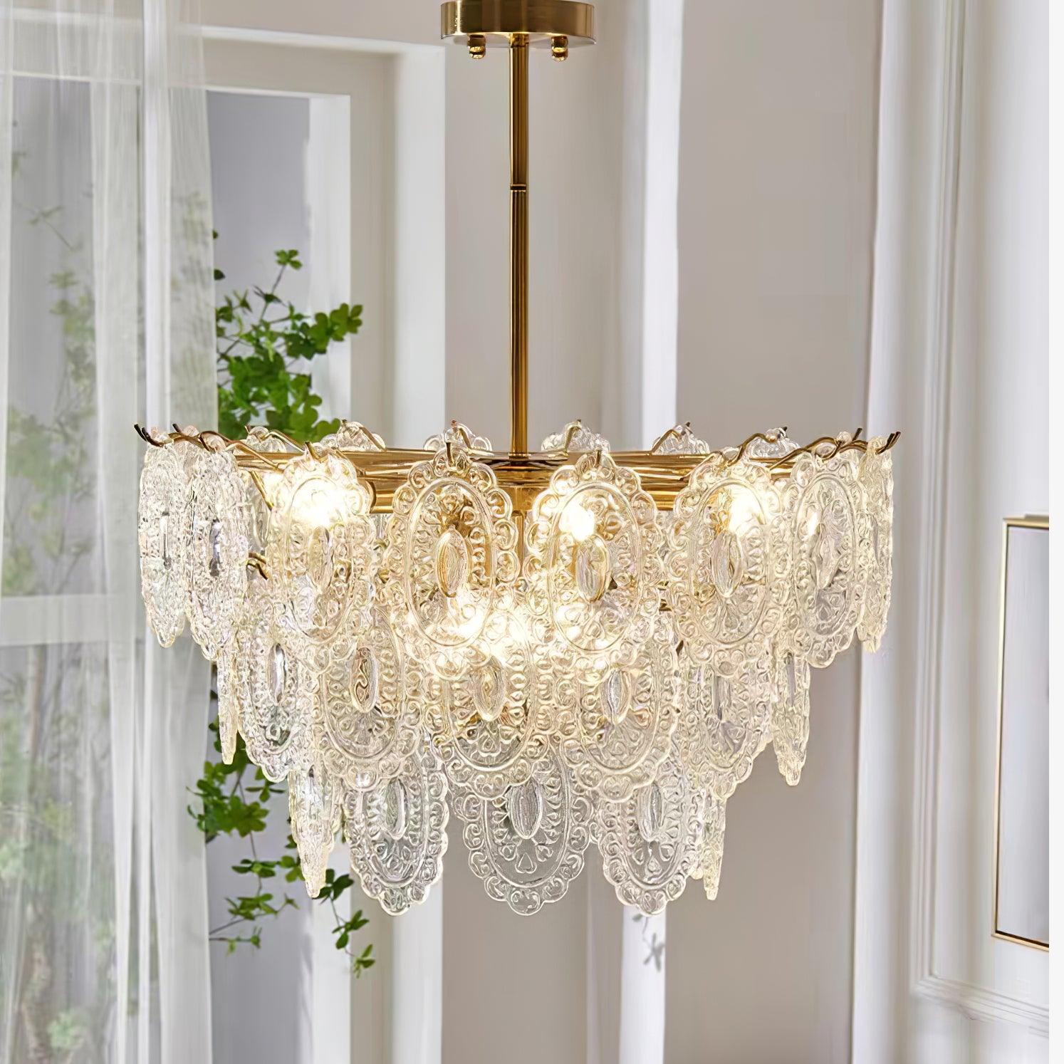 Wave Glass Chandelier - Blowlighting