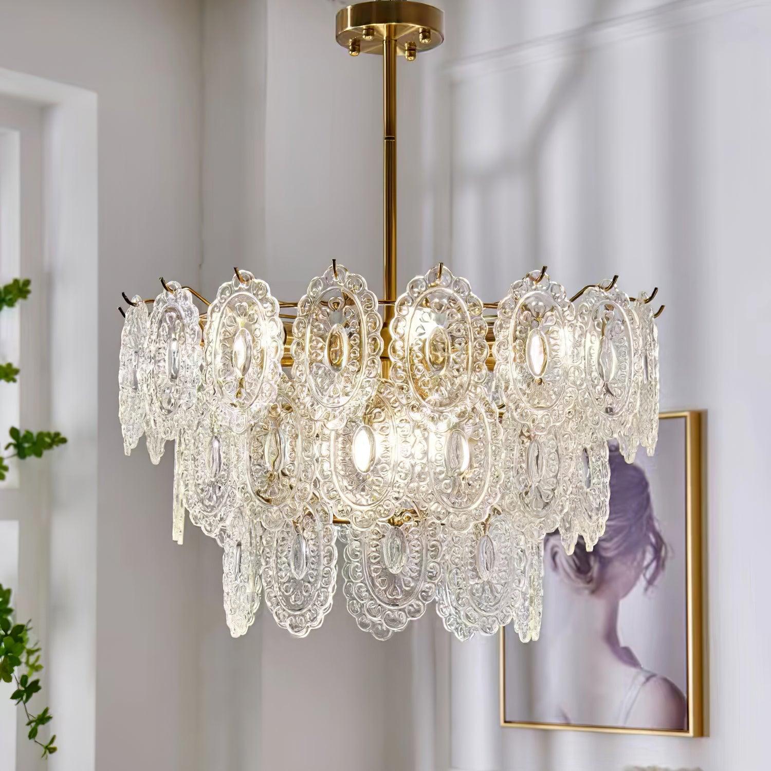 Wave Glass Chandelier - Blowlighting
