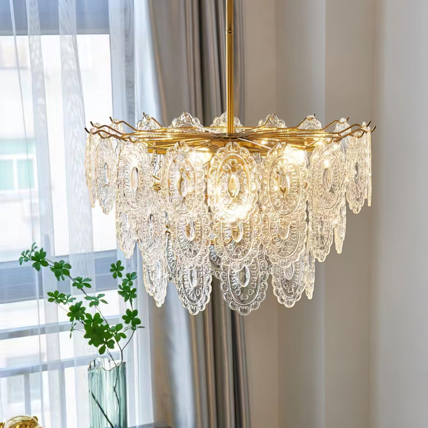 Wave Glass Chandelier - Blowlighting