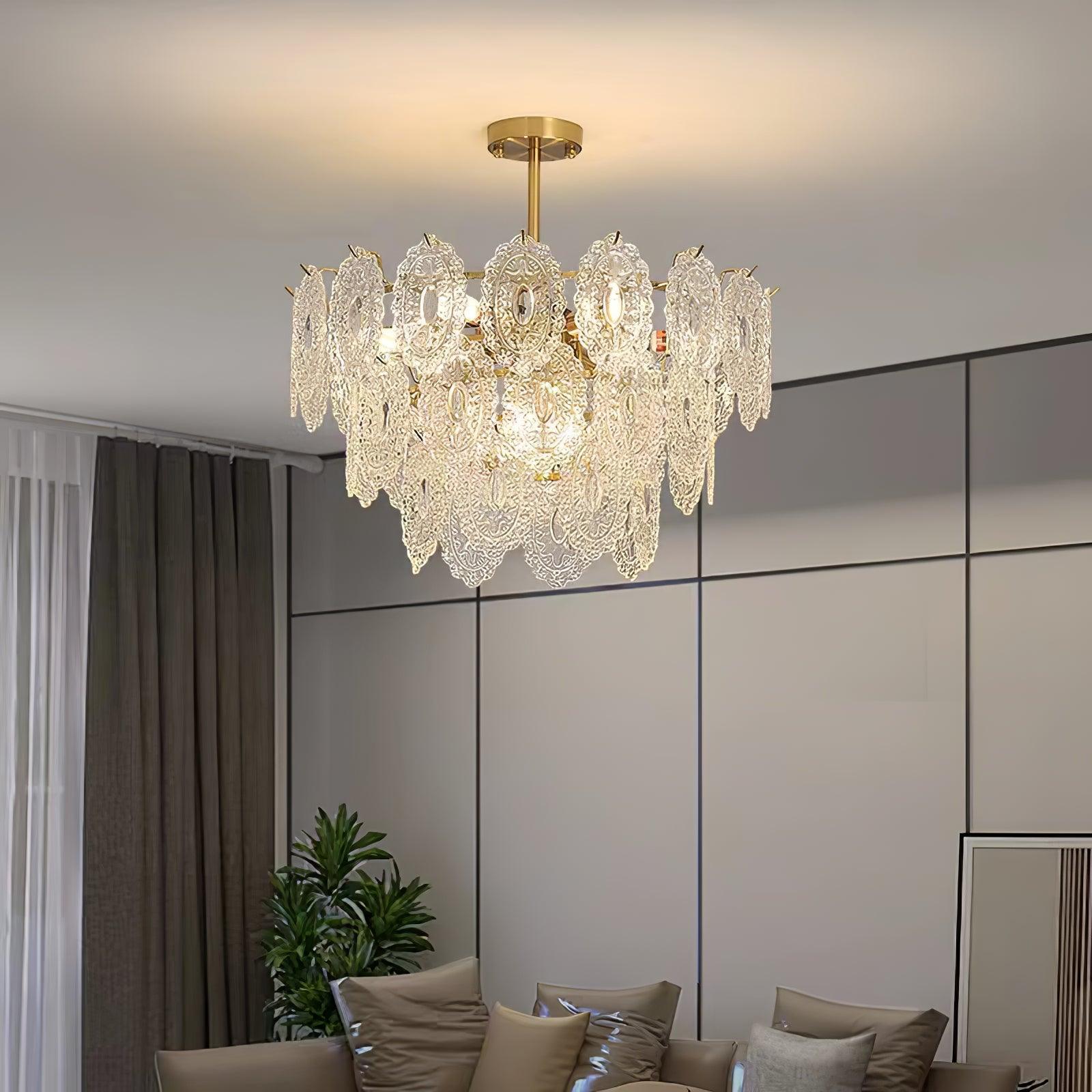 Wave Glass Chandelier - Blowlighting