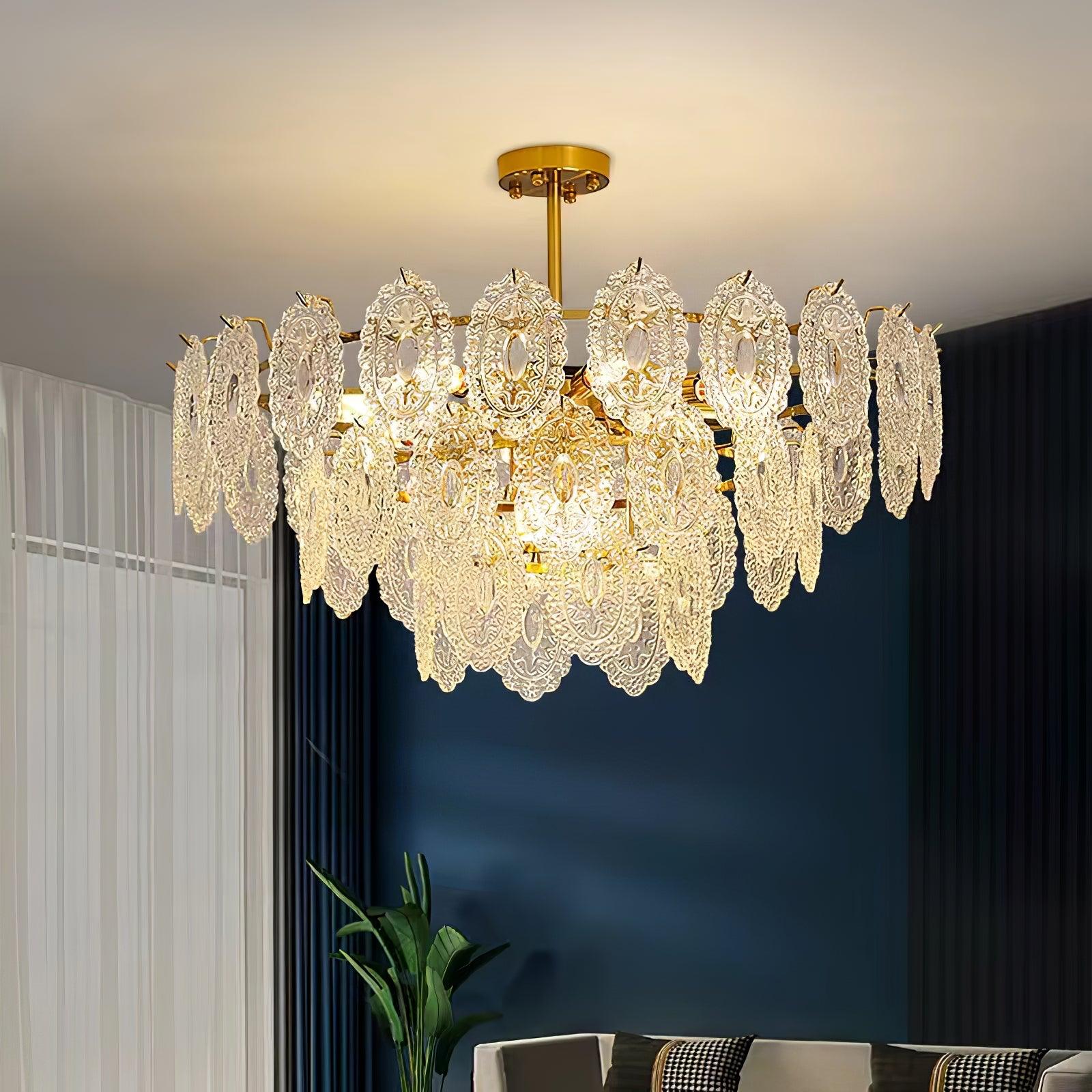 Wave Glass Chandelier - Blowlighting