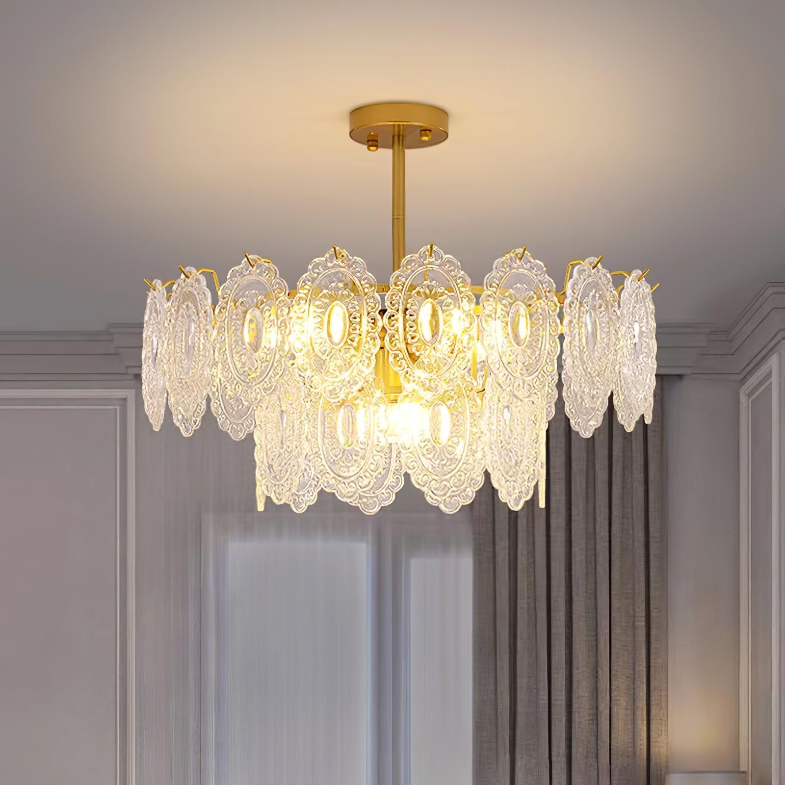 Wave Glass Chandelier - Blowlighting