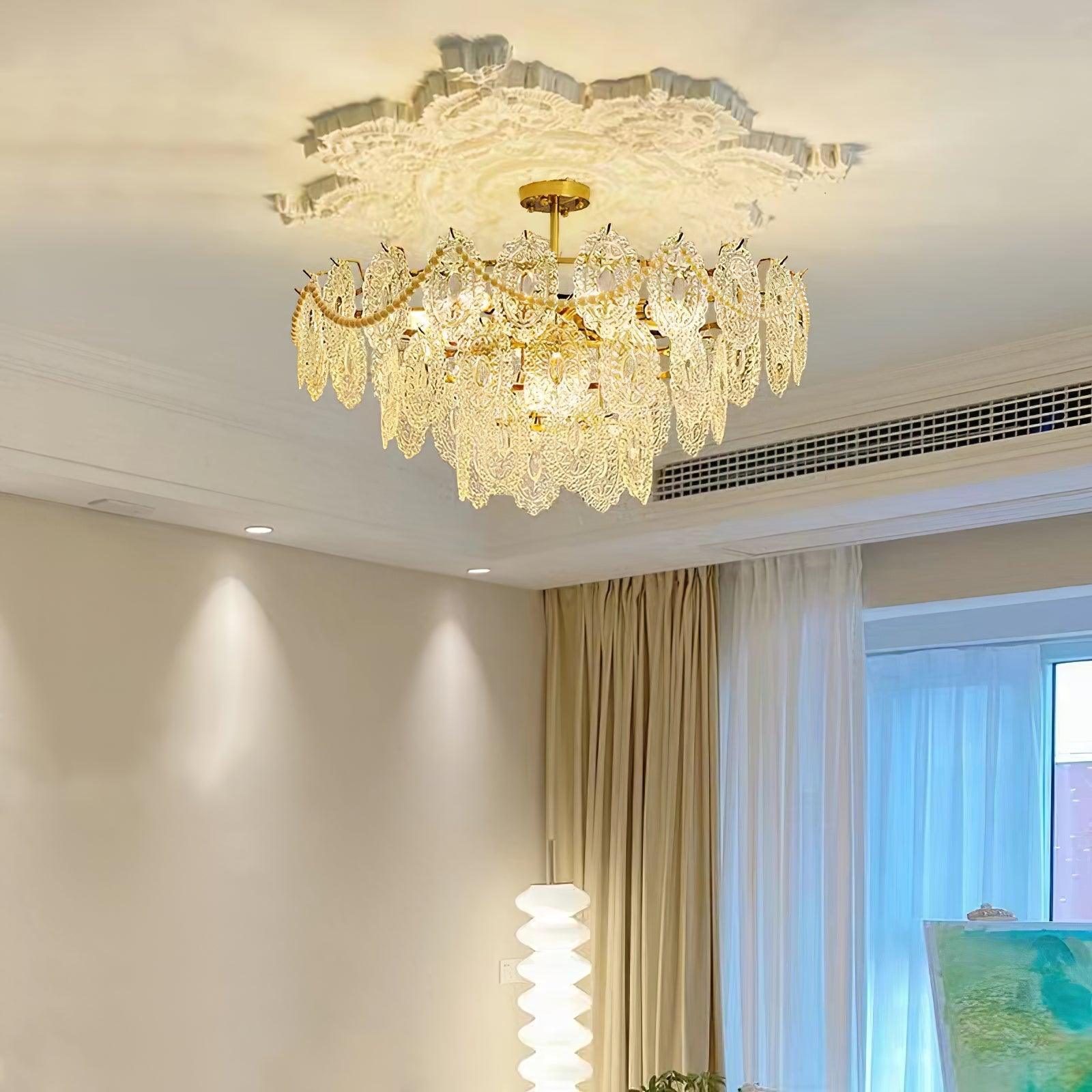 Wave Glass Chandelier - Blowlighting