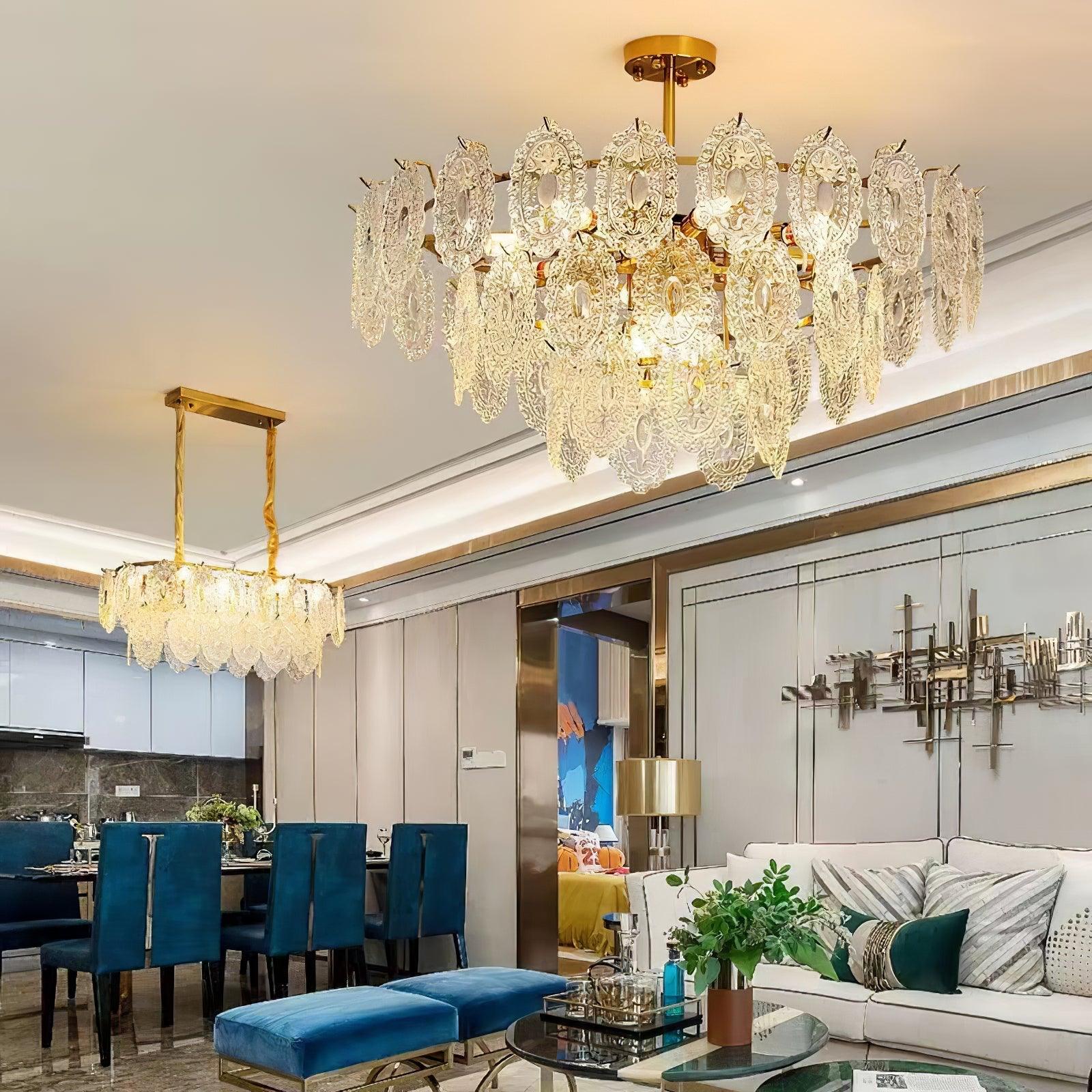 Wave Glass Chandelier - Blowlighting