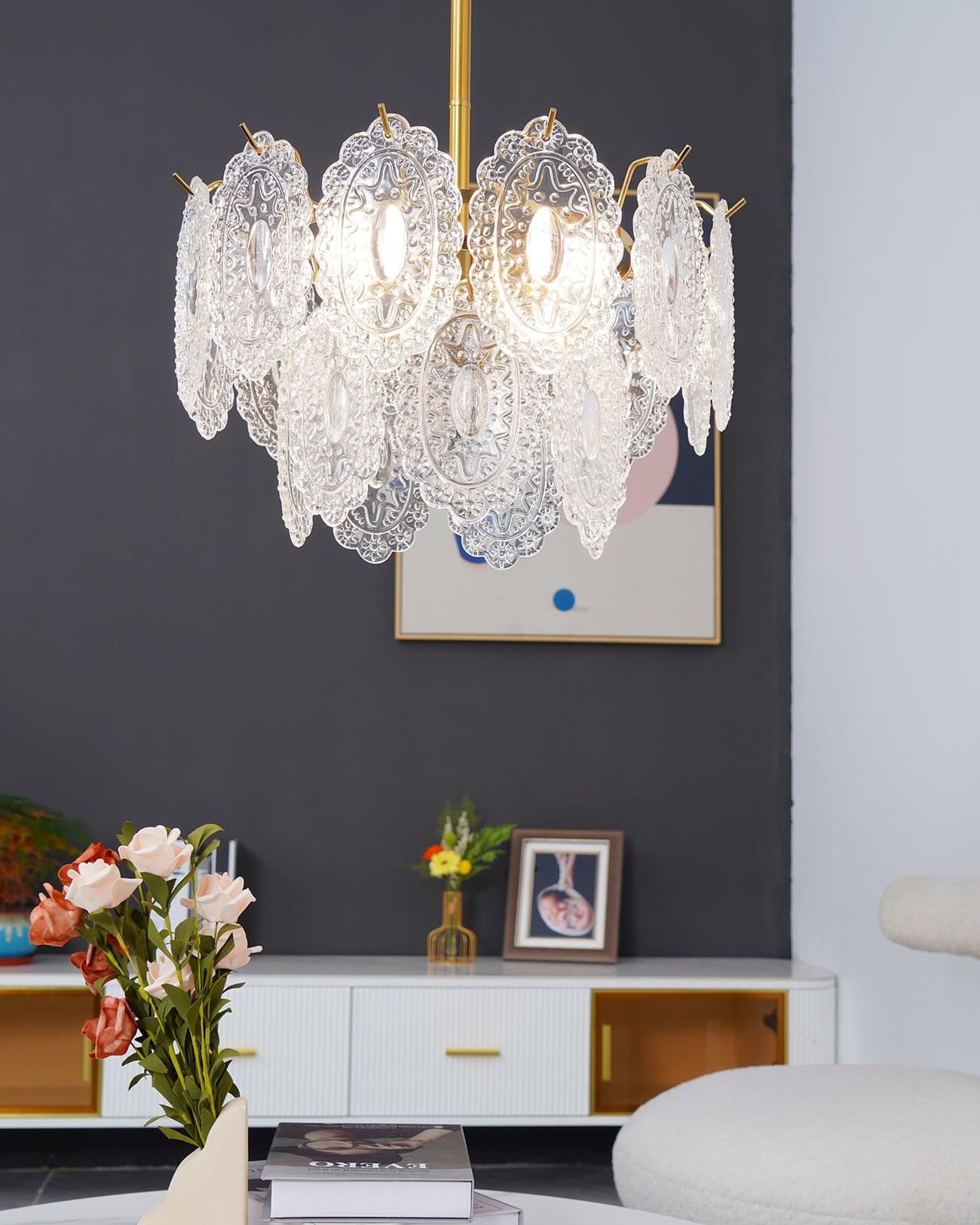 Wave Glass Chandelier - Blowlighting