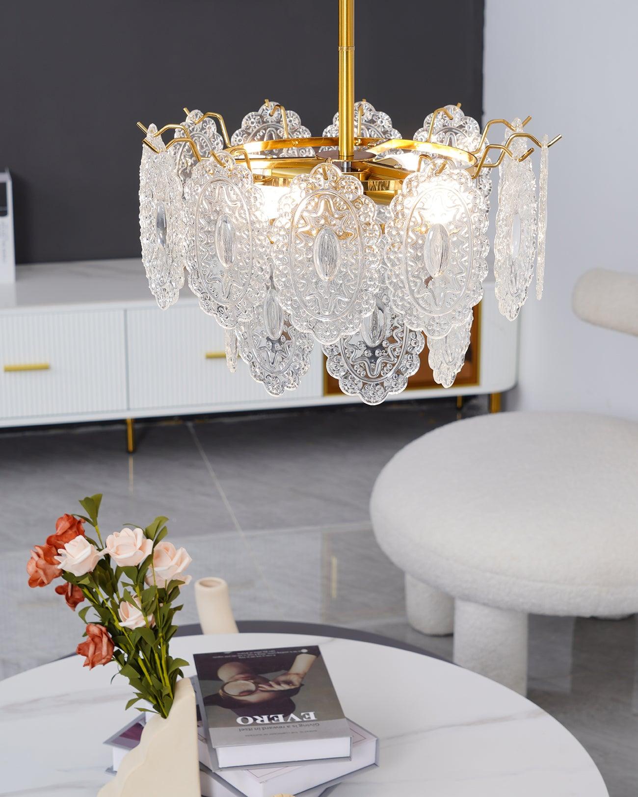 Wave Glass Chandelier - Blowlighting