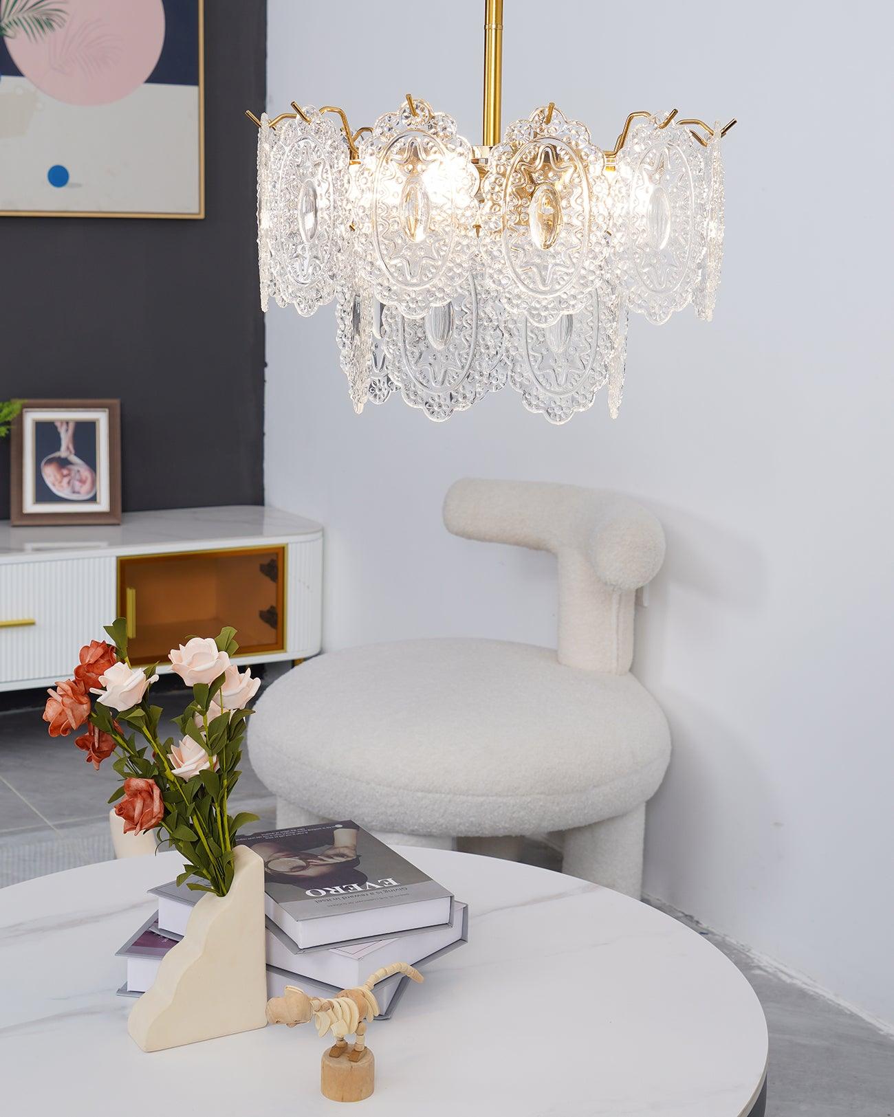 Wave Glass Chandelier - Blowlighting