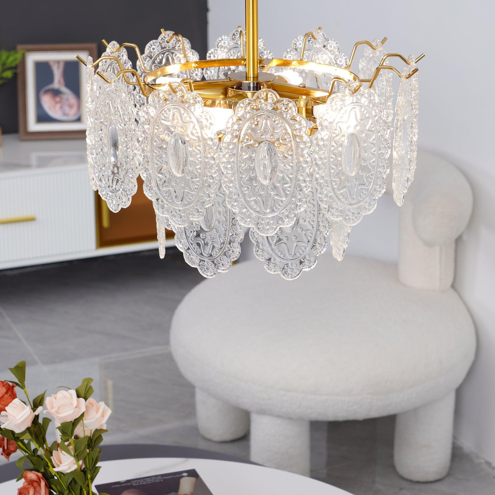 Wave Glass Chandelier - Blowlighting