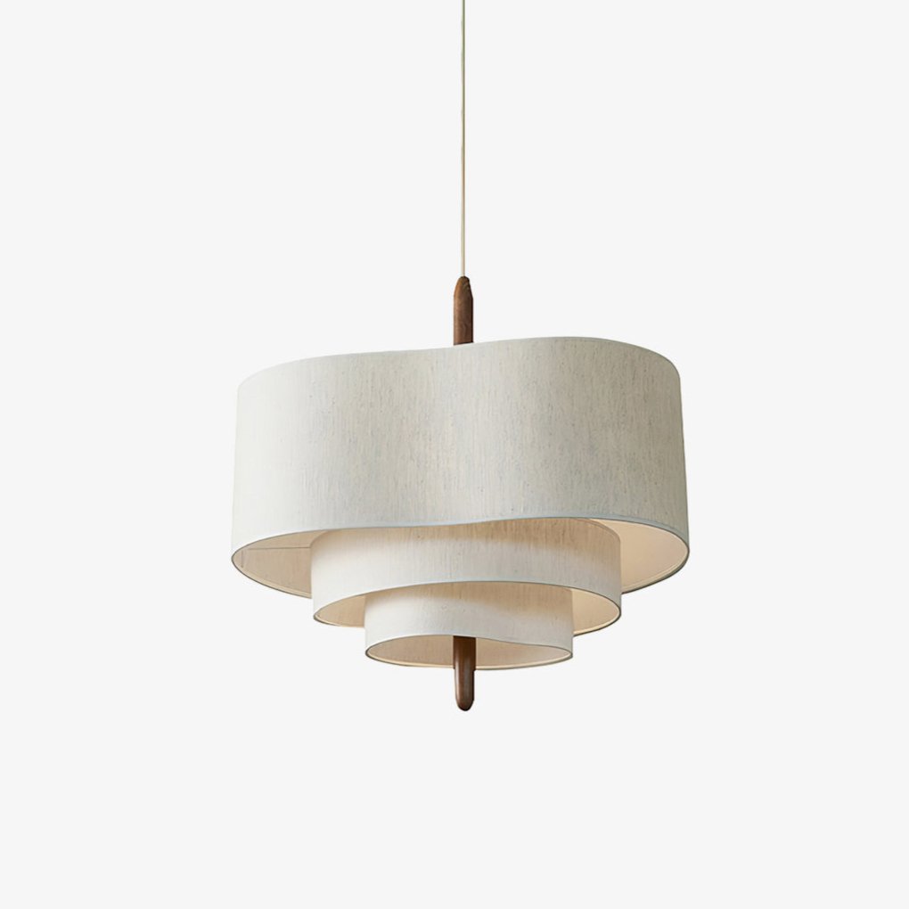 Eldorora Elegance Wave Ladder Wood Fabric Pendant Lamp - Blowlighting