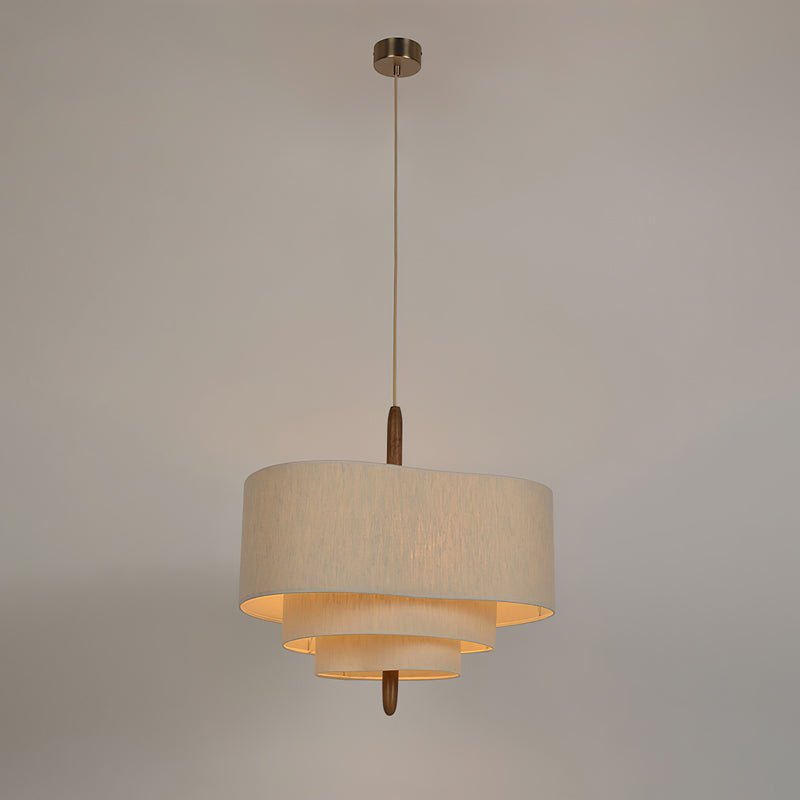 Eldorora Elegance Wave Ladder Wood Fabric Pendant Lamp - Blowlighting