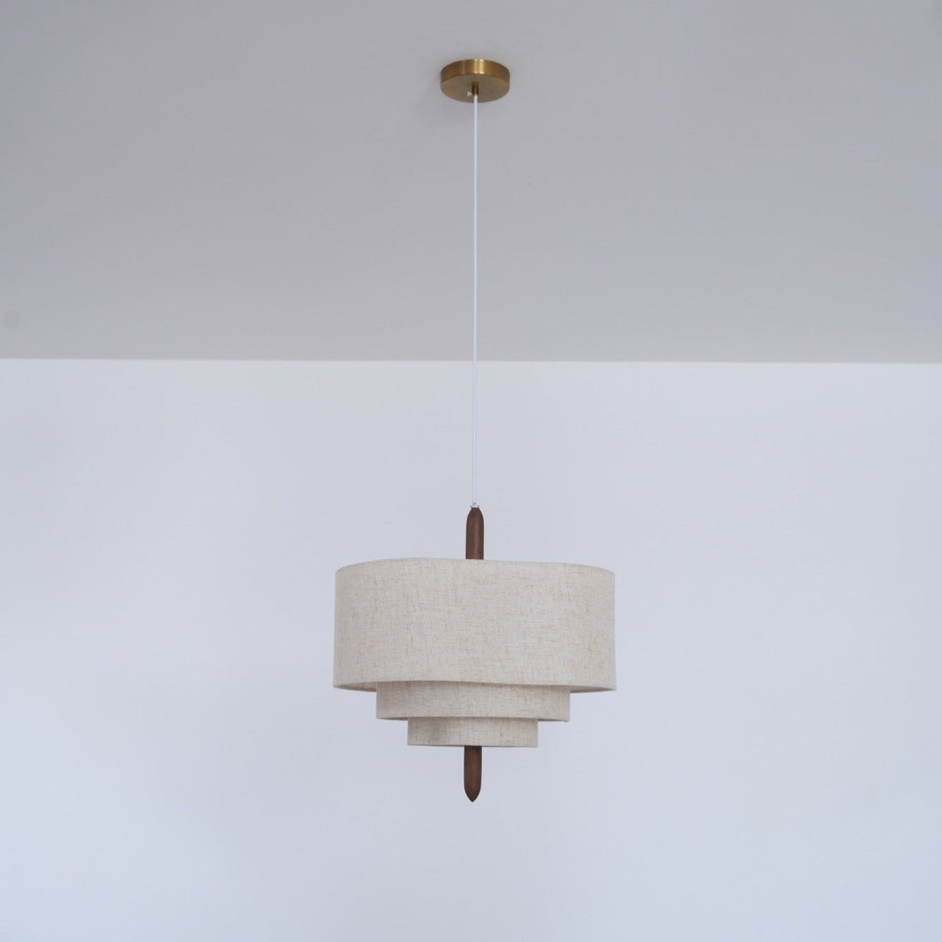 Eldorora Elegance Wave Ladder Wood Fabric Pendant Lamp - Blowlighting