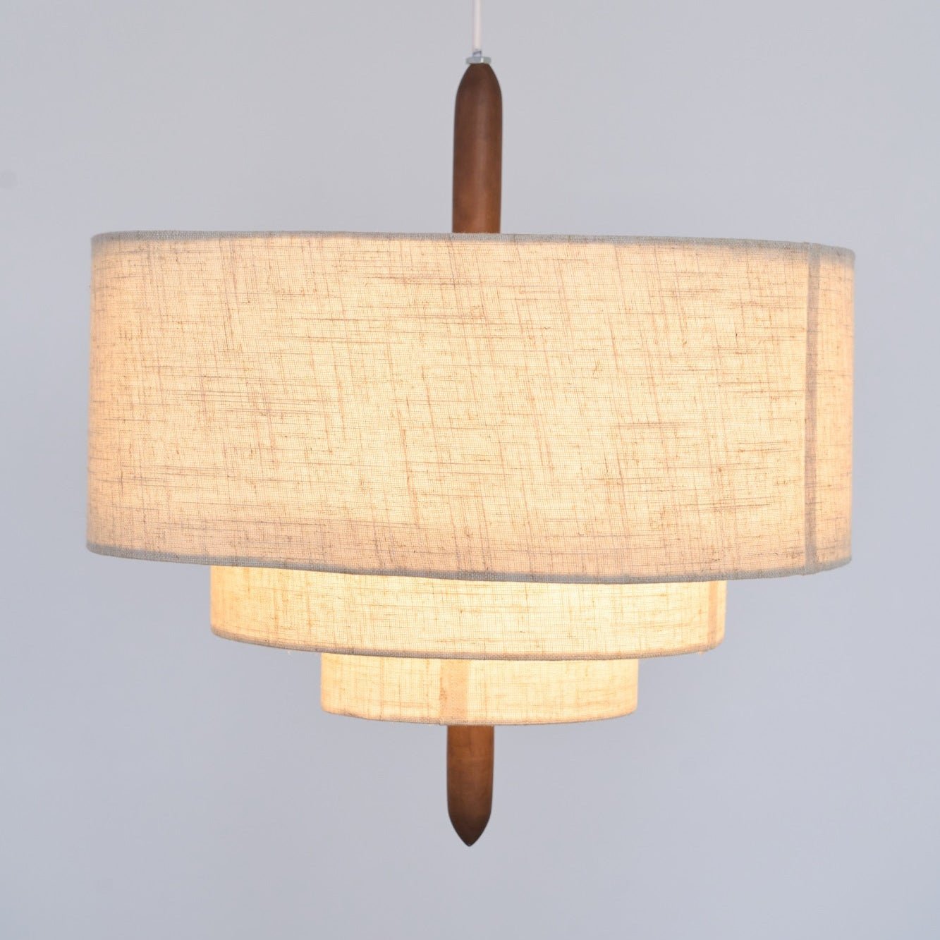 Eldorora Elegance Wave Ladder Wood Fabric Pendant Lamp - Blowlighting