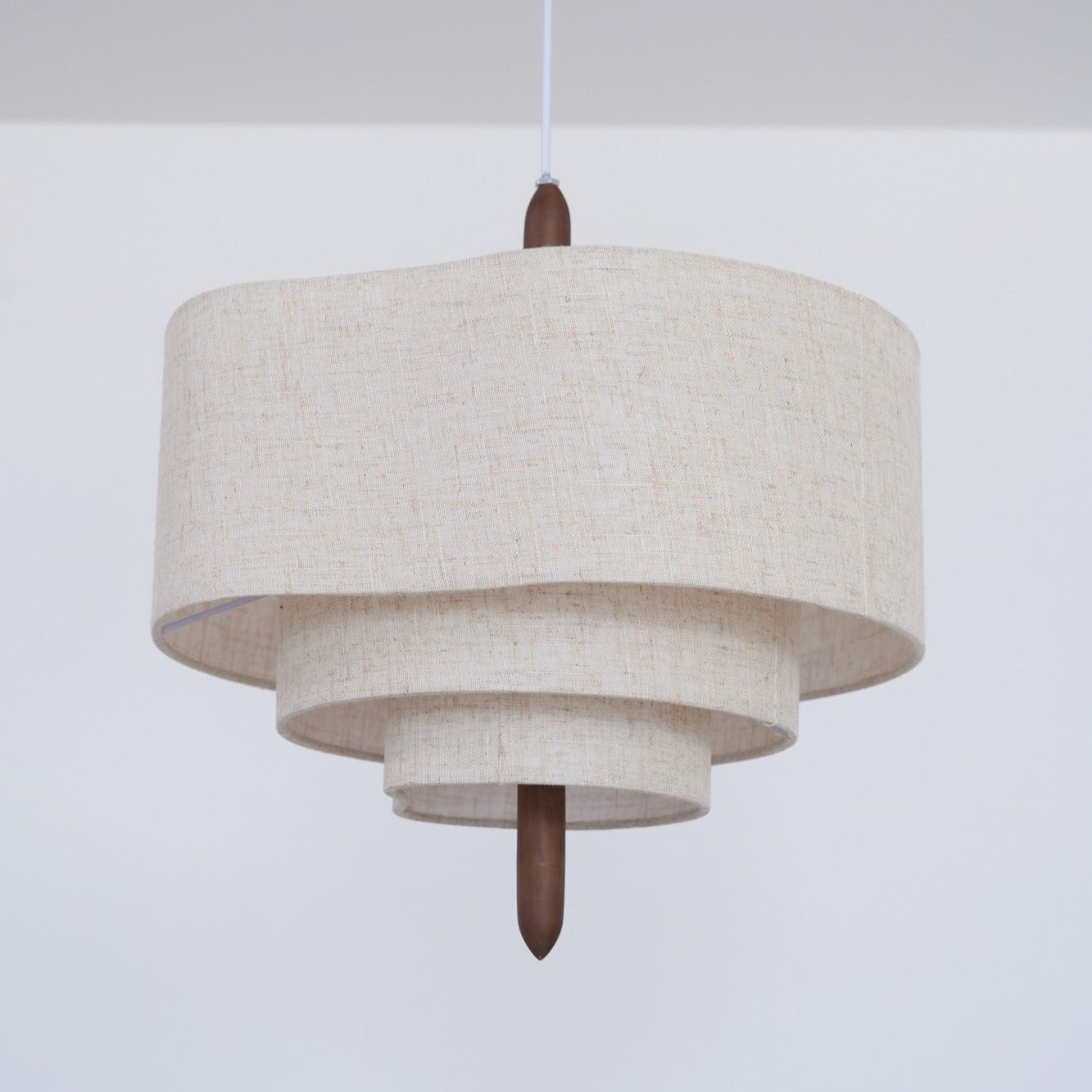 Eldorora Elegance Wave Ladder Wood Fabric Pendant Lamp - Blowlighting