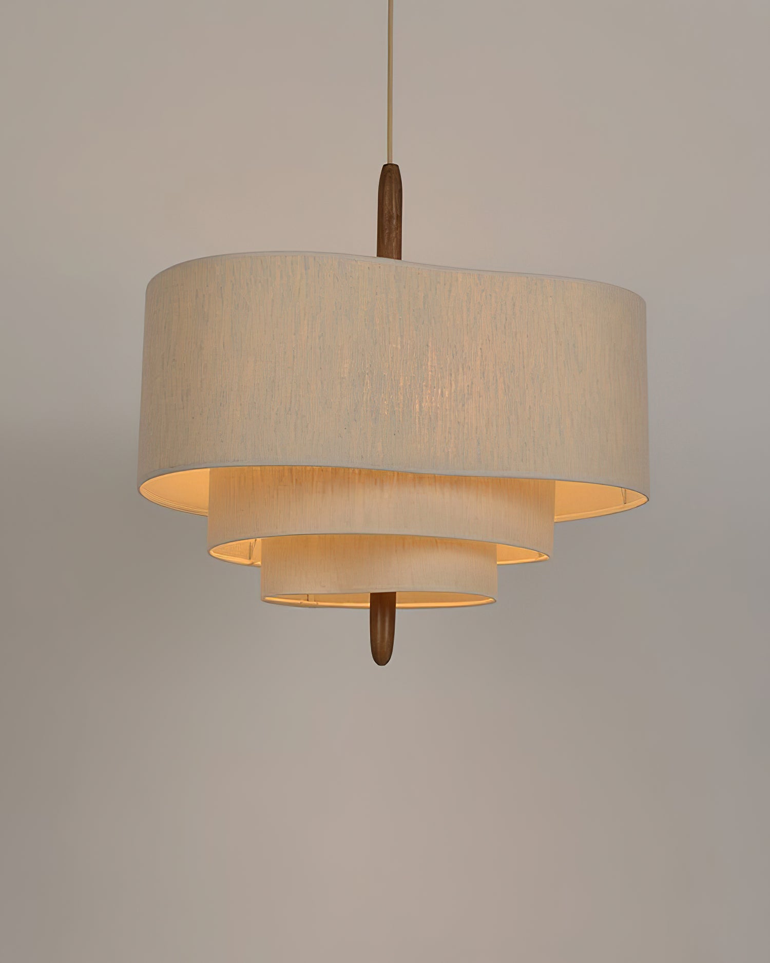 Eldorora Elegance Wave Ladder Wood Fabric Pendant Lamp - Blowlighting