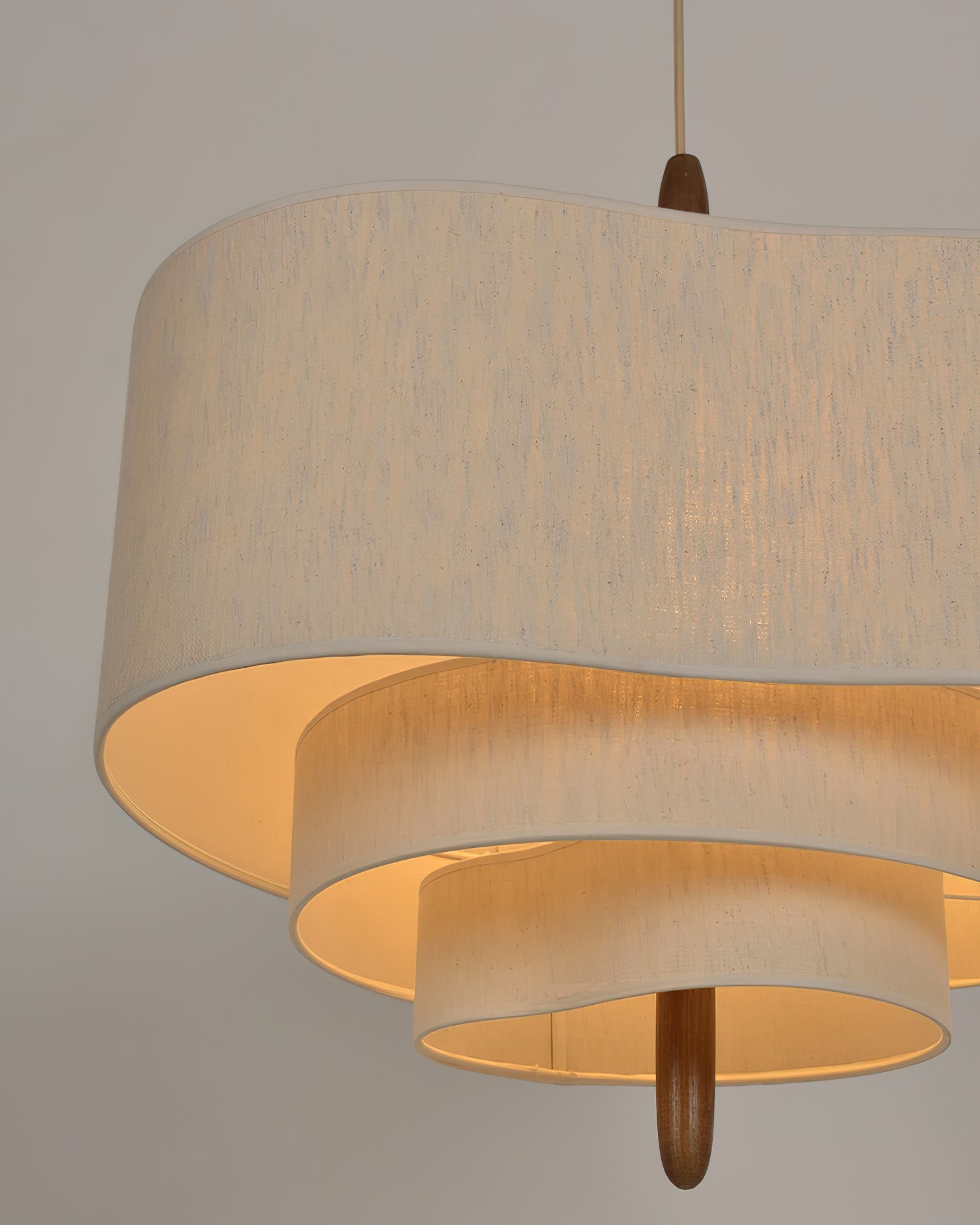 Eldorora Elegance Wave Ladder Wood Fabric Pendant Lamp - Blowlighting