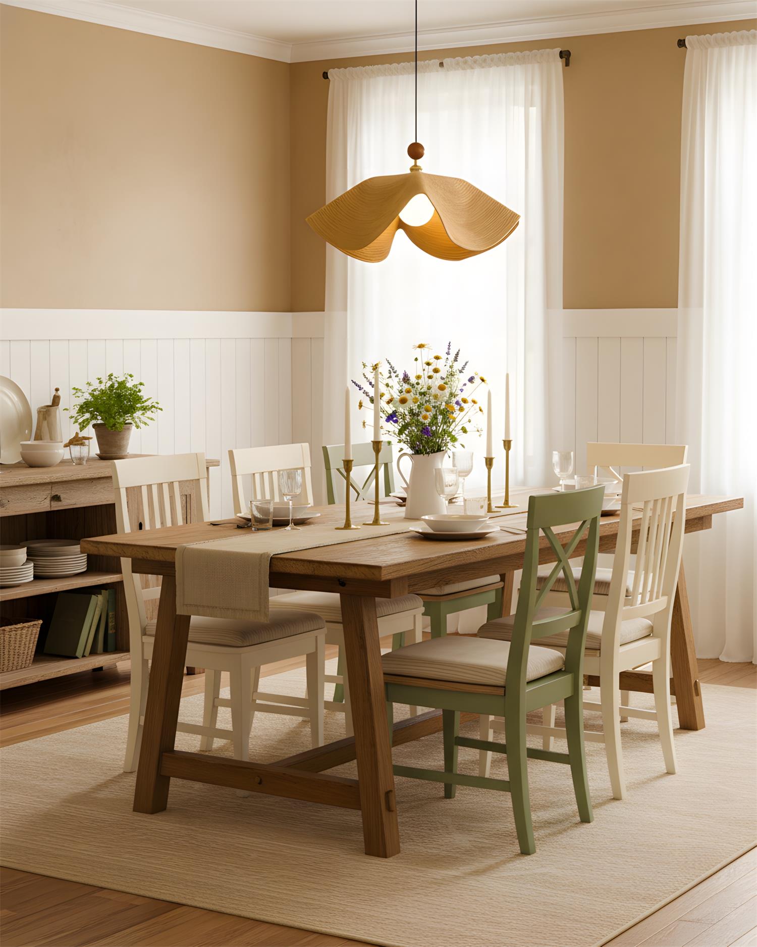 Wavora Minimalist Fabric Pendant Light