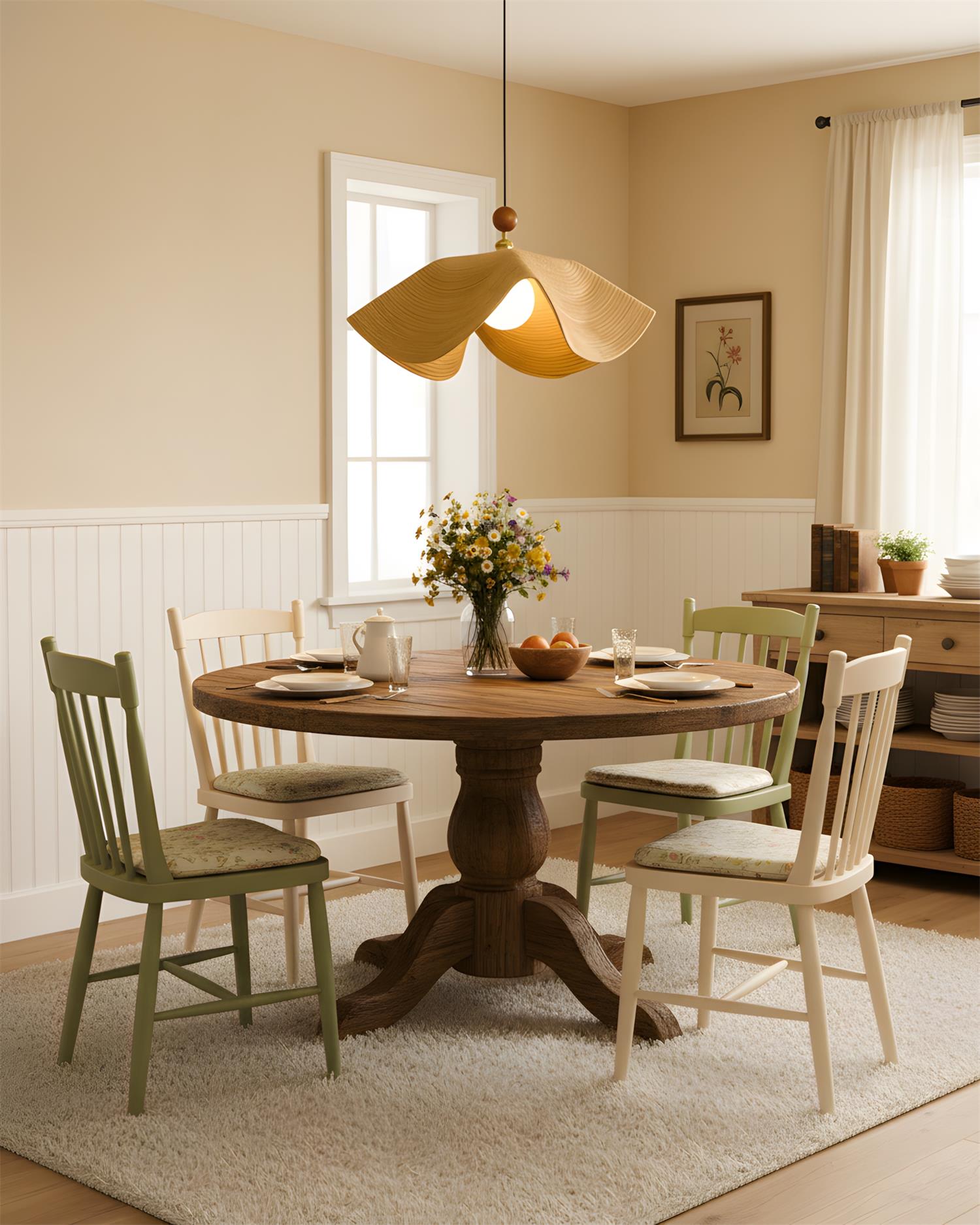 Wavora Minimalist Fabric Pendant Light