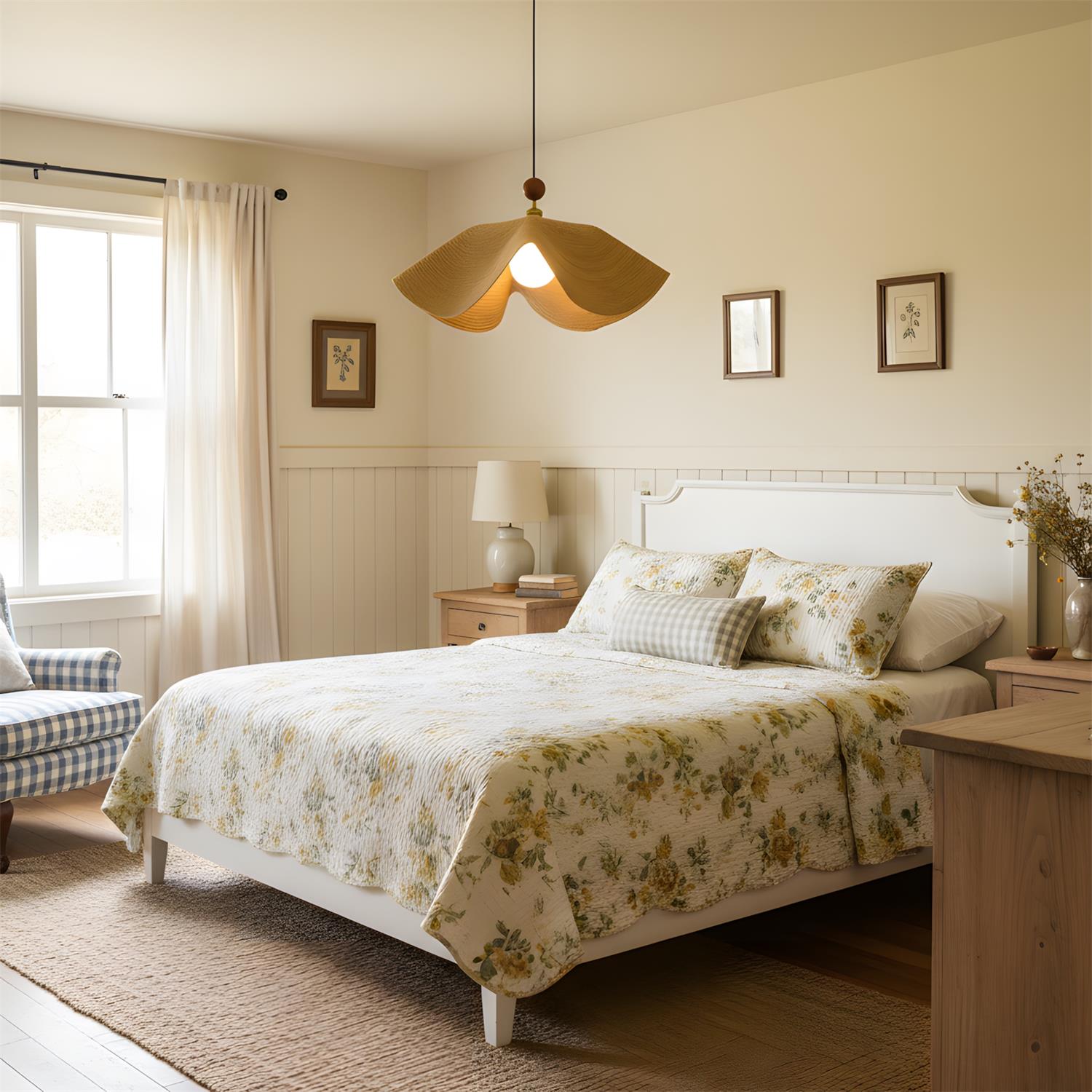 Wavora Minimalist Fabric Pendant Light