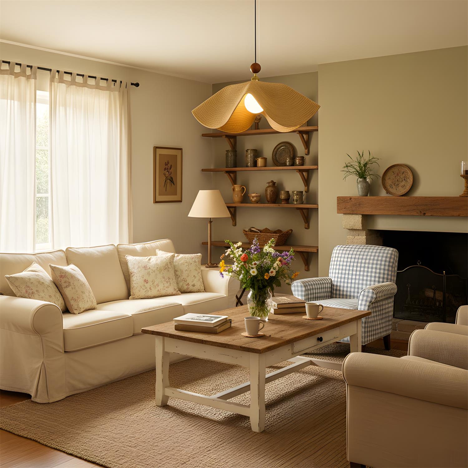 Wavora Minimalist Fabric Pendant Light