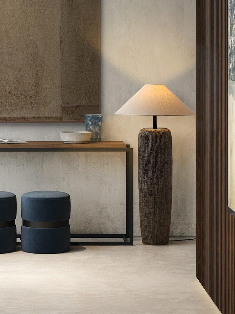 Weathered Wood Grain Floor Lamp - Blowlighting