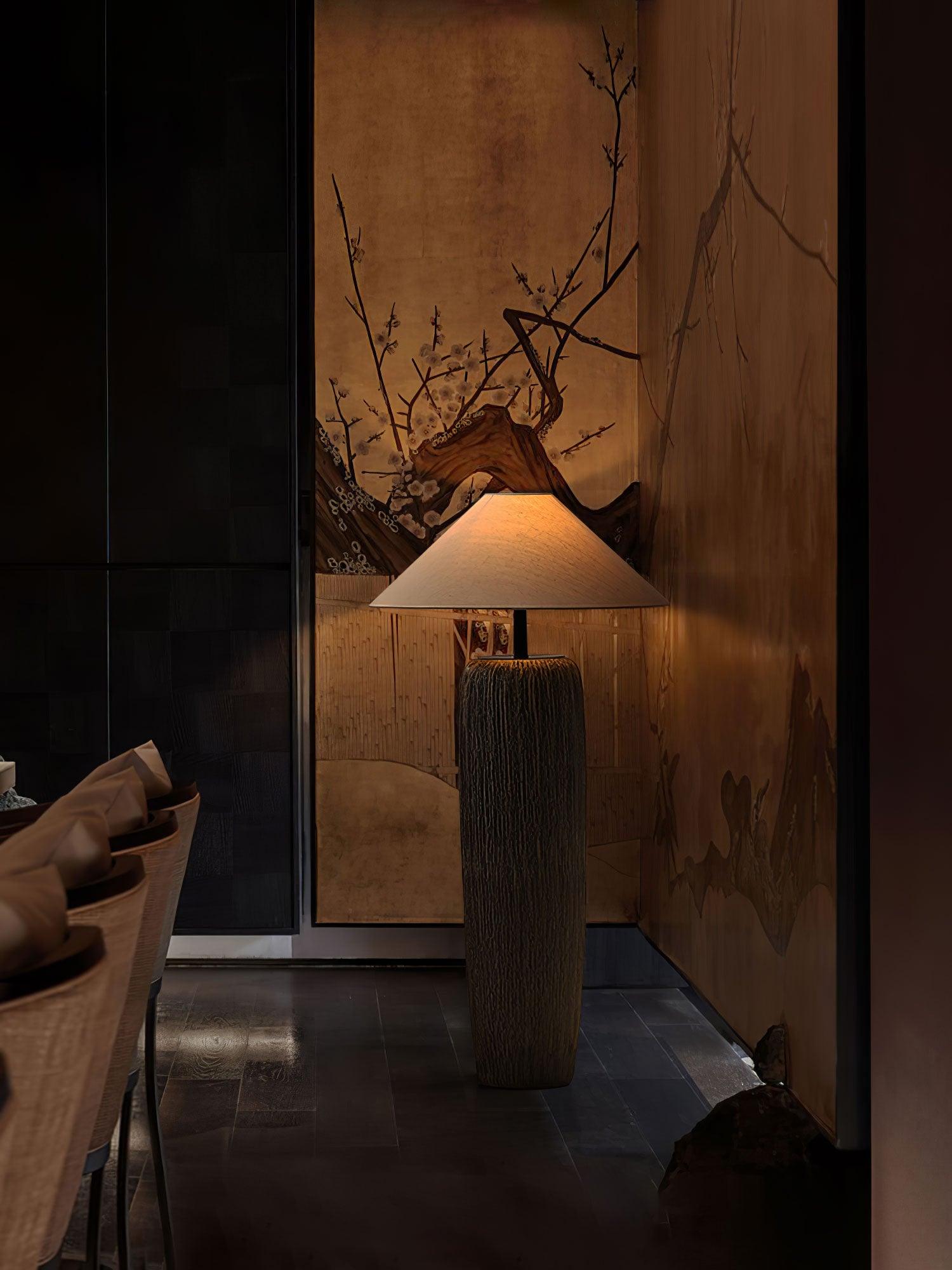 Weathered Wood Grain Floor Lamp - Blowlighting