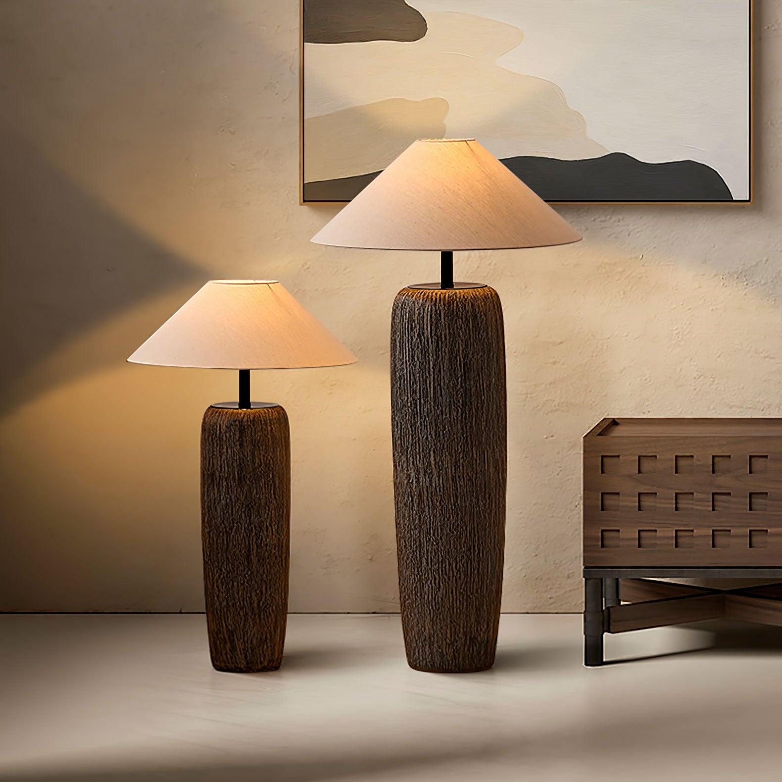 Weathered Wood Grain Floor Lamp - Blowlighting
