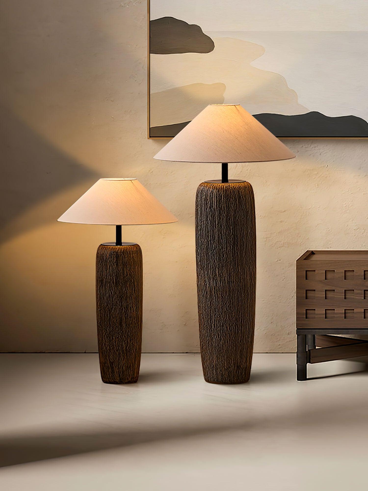 Weathered Wood Grain Floor Lamp - Blowlighting