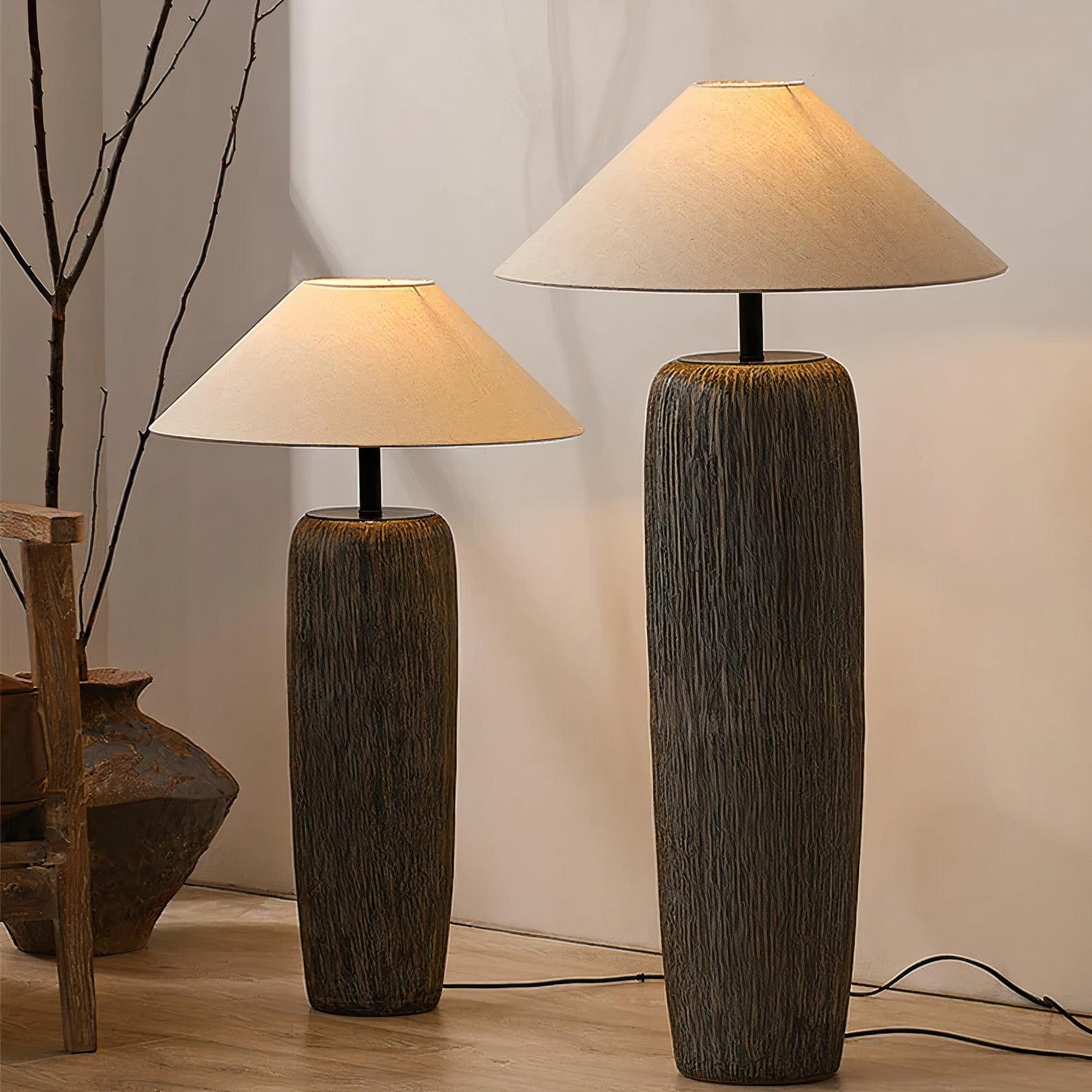 Weathered Wood Grain Floor Lamp - Blowlighting