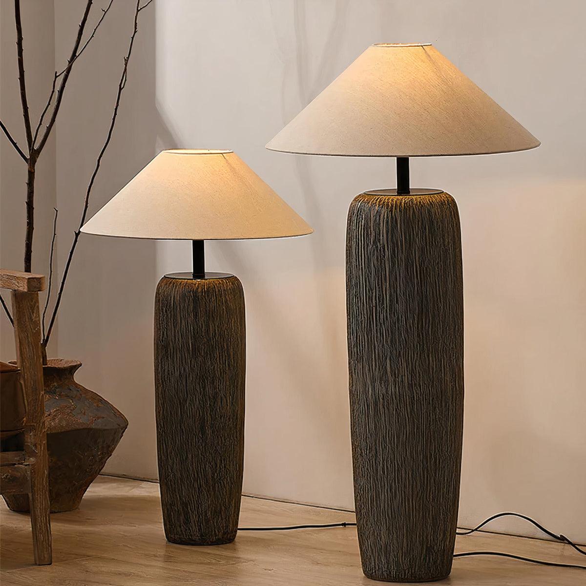 Weathered Wood Grain Floor Lamp - Blowlighting