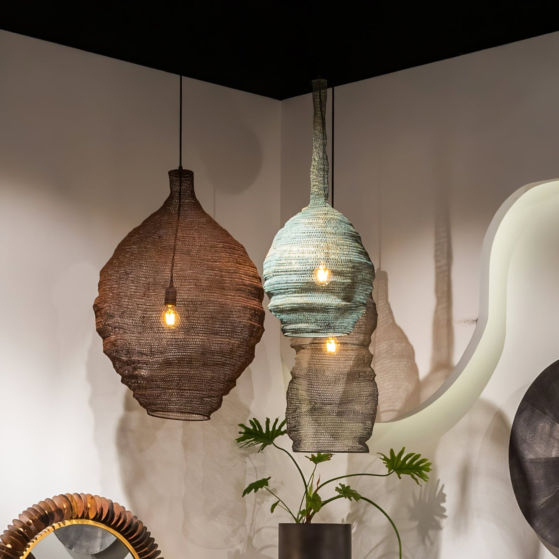 Hive Industrial Wire Pendant Lamps - Blowlighting