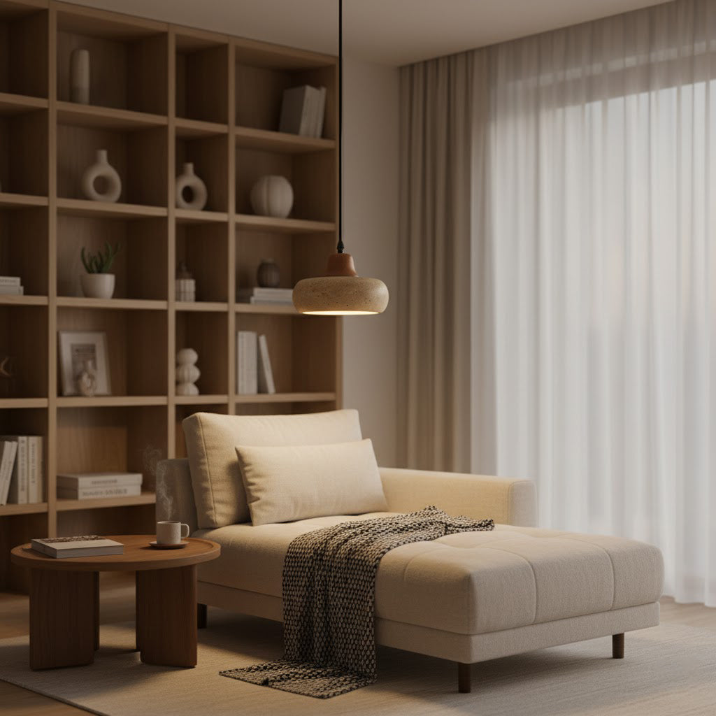 Wella Wabi-Sabi Yellow travertine Pendant Light