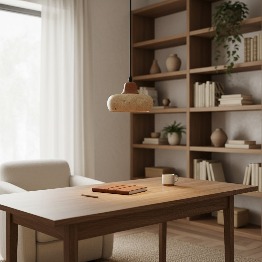 Wella Wabi-Sabi Yellow travertine Pendant Light