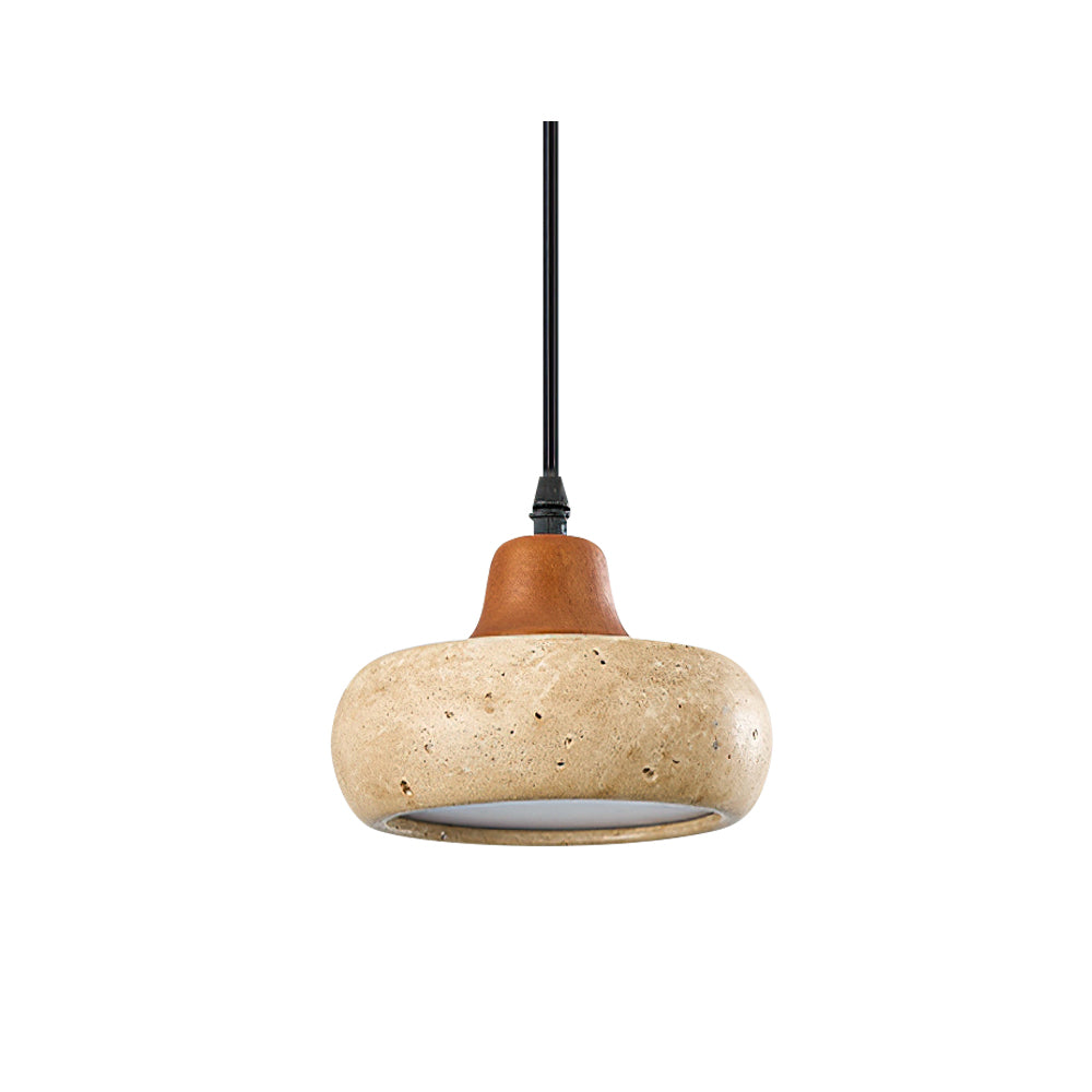 Wella Wabi-Sabi Yellow travertine Pendant Light
