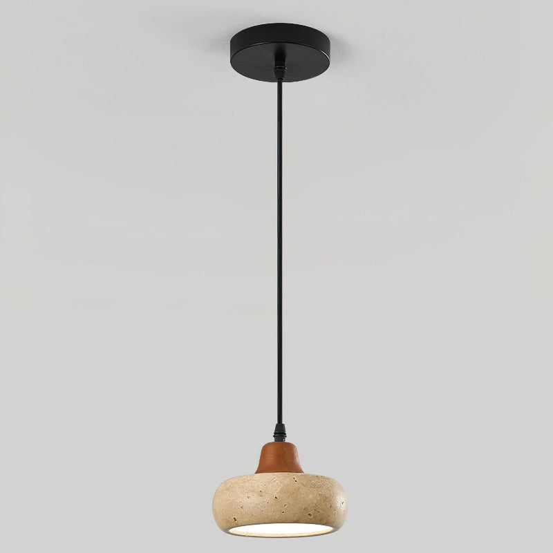 Wella Wabi-Sabi Yellow travertine Pendant Light