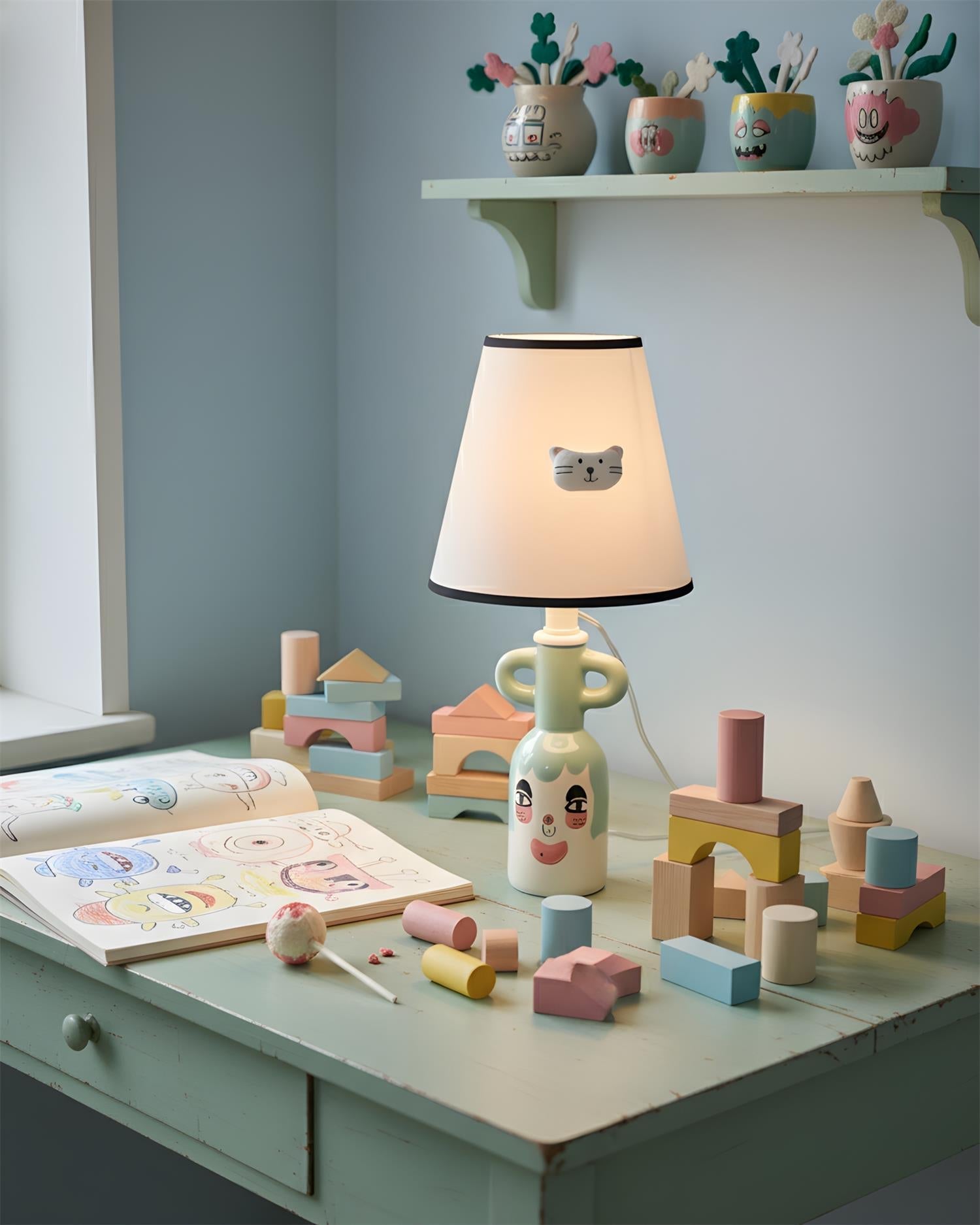 WhimsyKit Modern Ceramics Table Lamp
