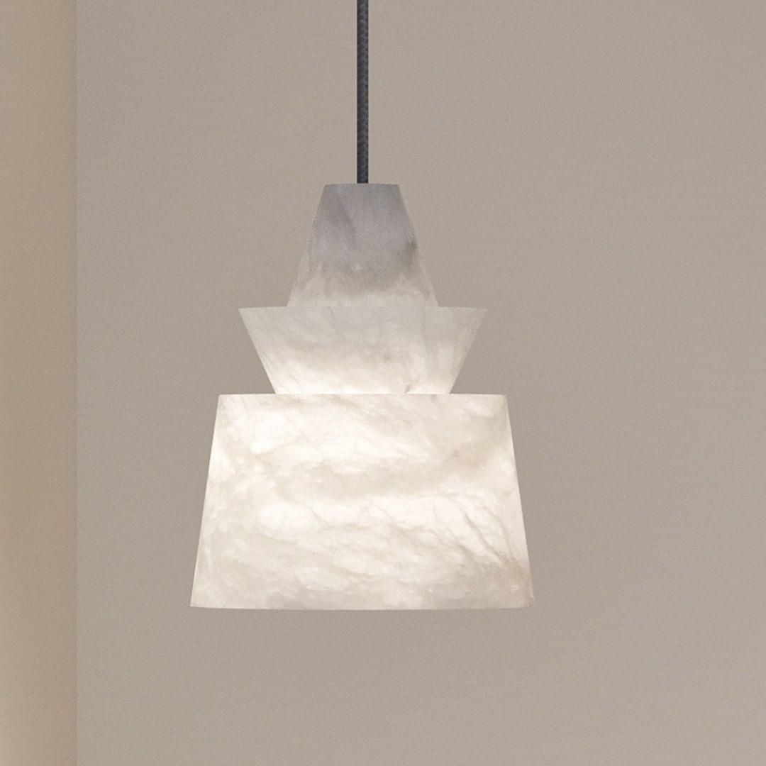 Curineth Minimalist Alabaster Pendant Light - Blowlighting