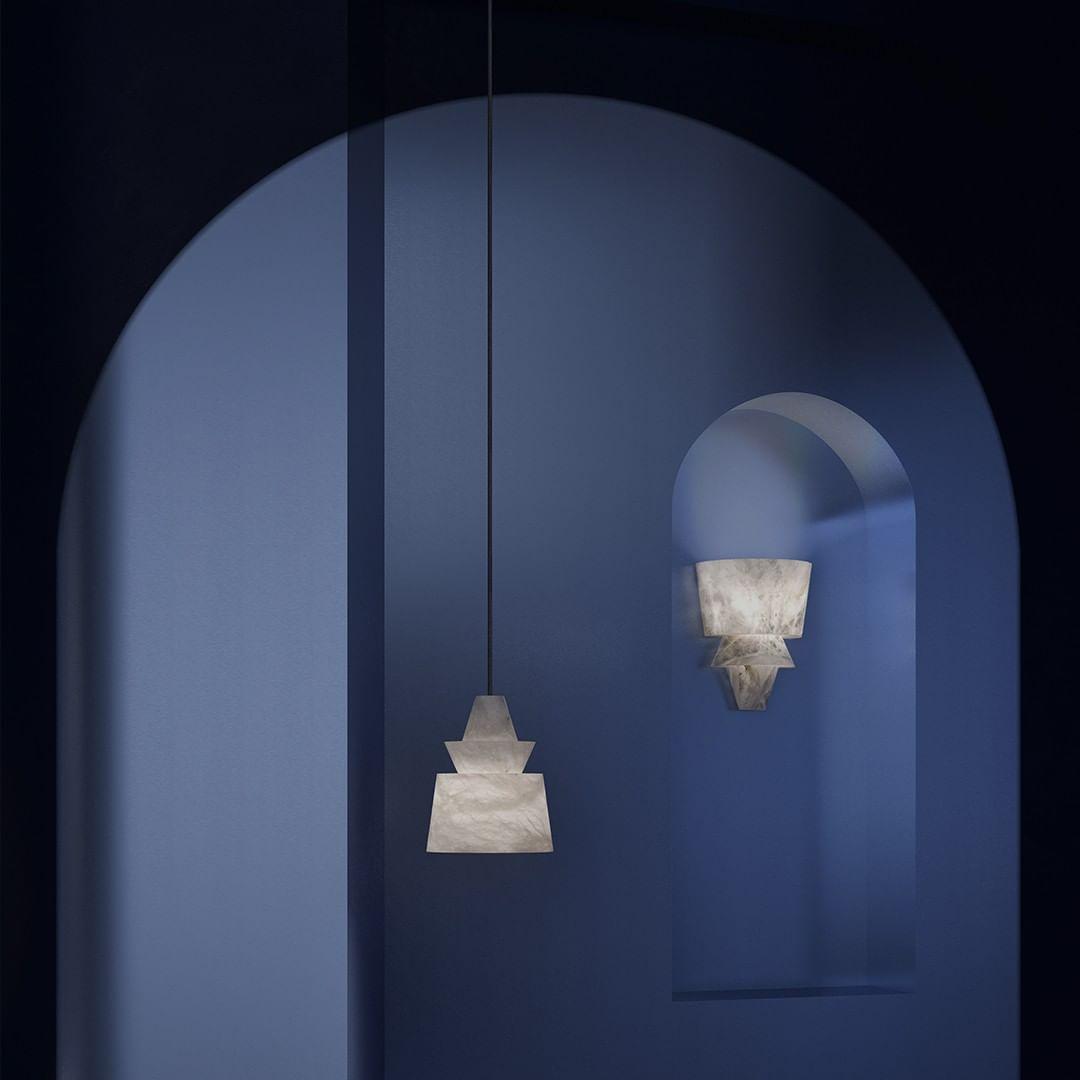 Curineth Minimalist Alabaster Pendant Light - Blowlighting