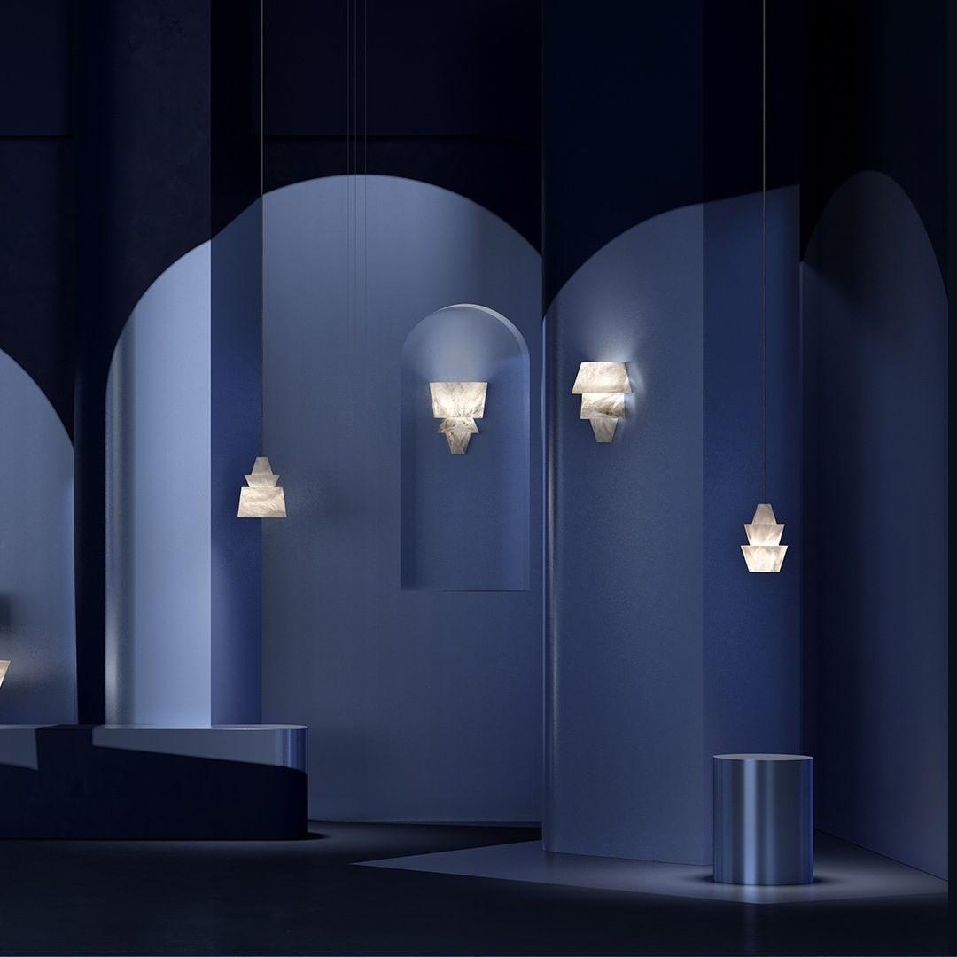 Curineth Minimalist Alabaster Pendant Light - Blowlighting