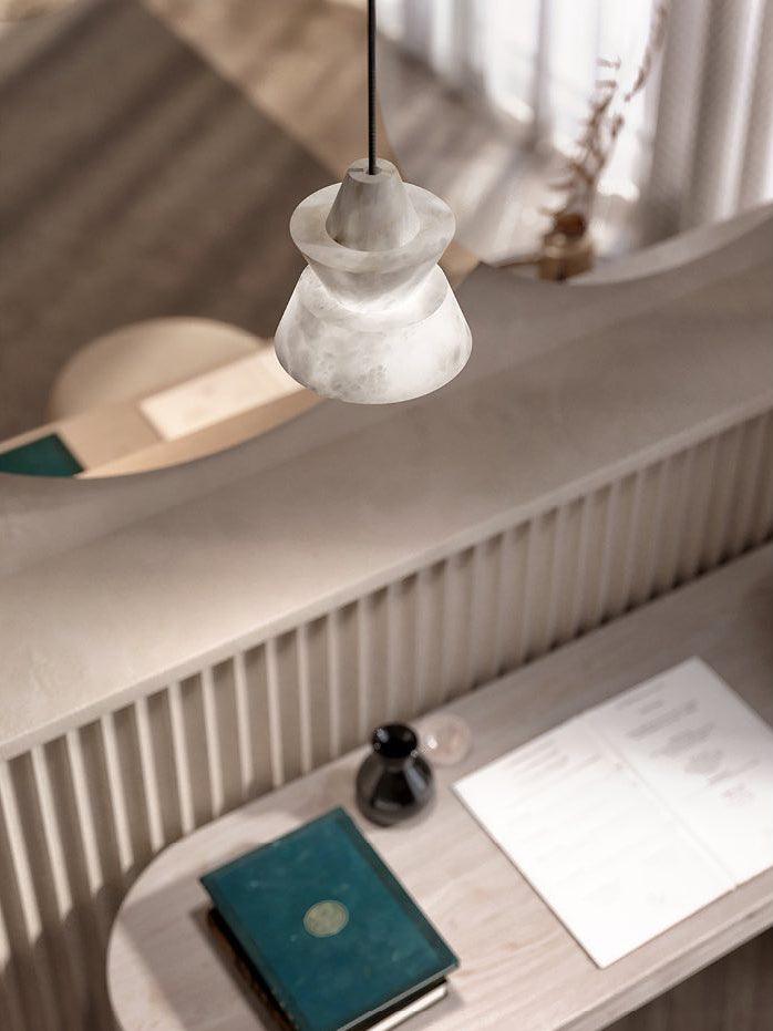 Curineth Minimalist Alabaster Pendant Light - Blowlighting