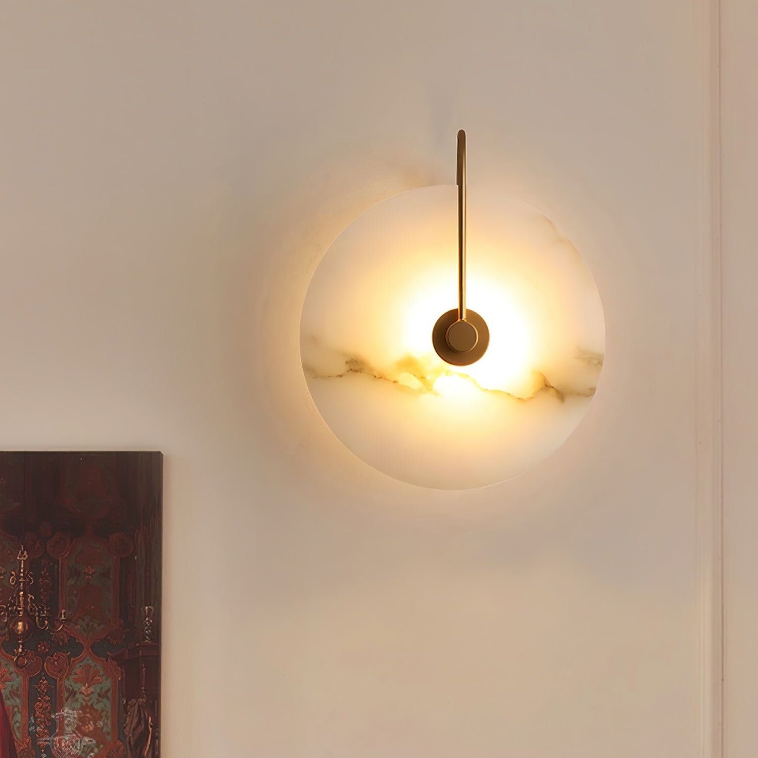 Elaris Alabaster Globe Wall Lamp - Blowlighting
