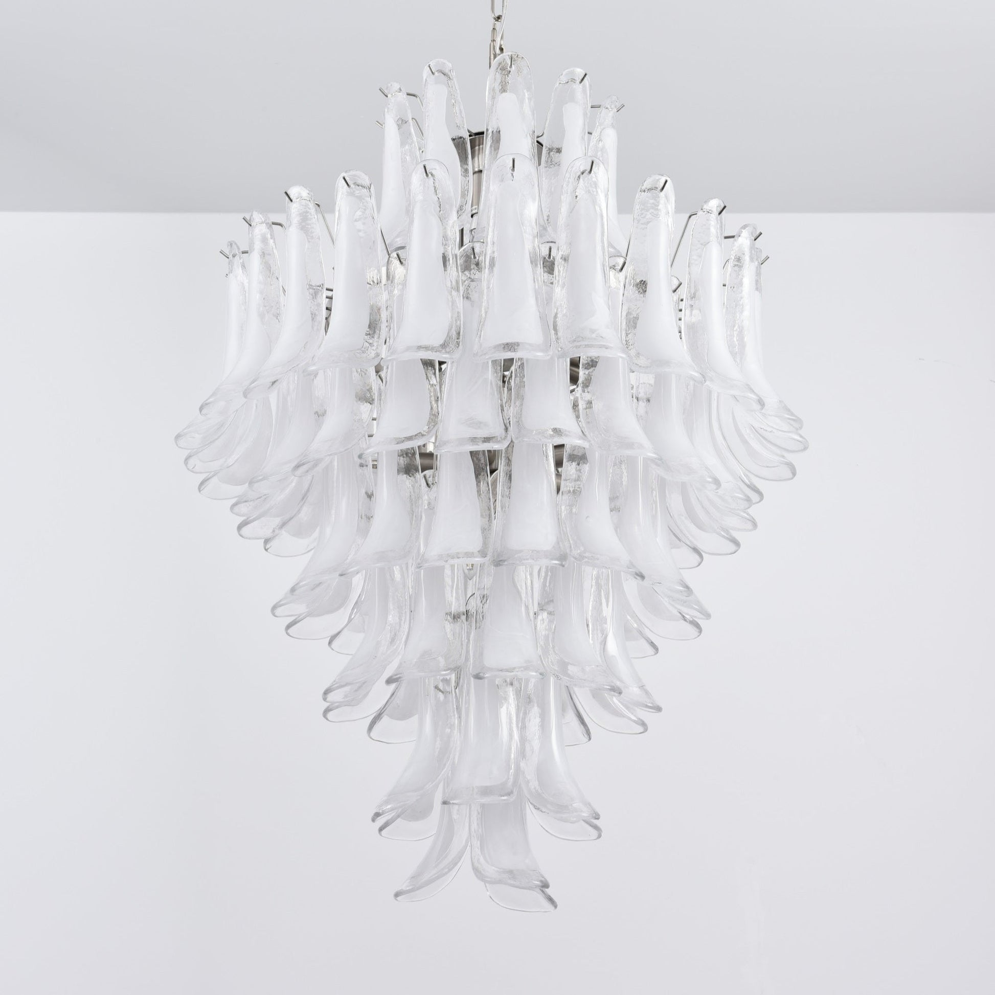 Aurora Chandelier White Cloud Glass Petals - Blowlighting