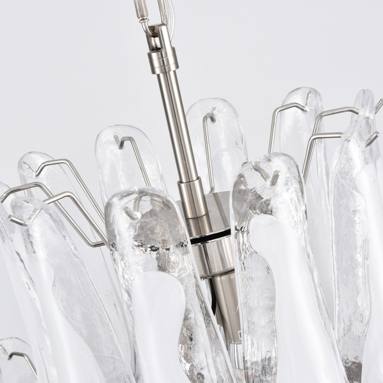 Aurora Chandelier White Cloud Glass Petals - Blowlighting