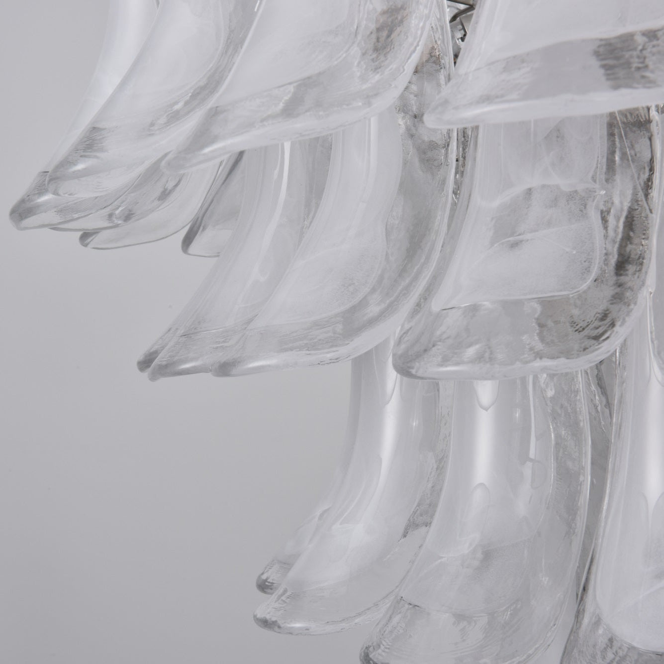 Aurora Chandelier White Cloud Glass Petals - Blowlighting