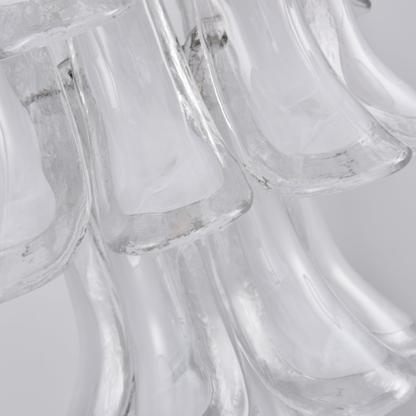 Aurora Chandelier White Cloud Glass Petals - Blowlighting