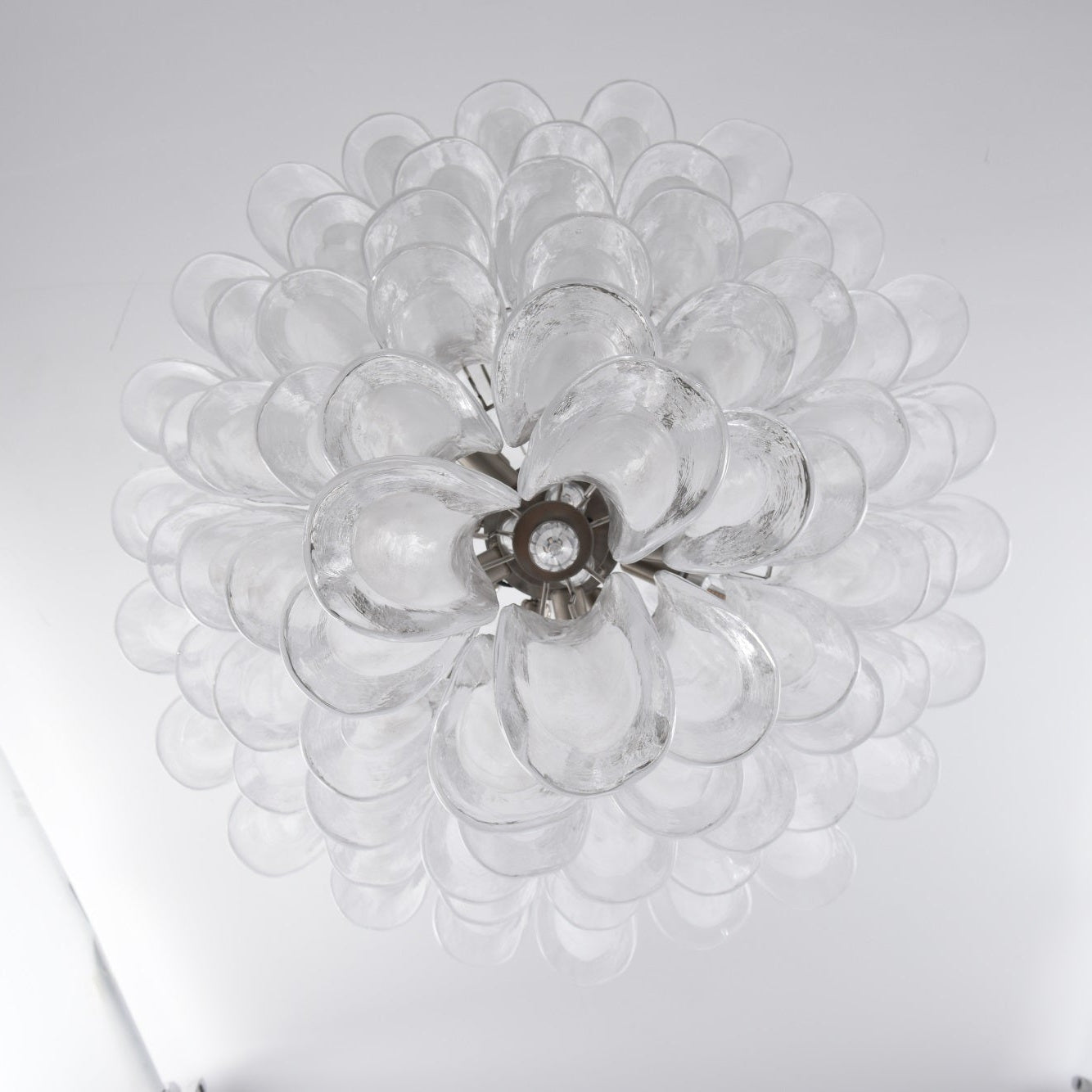 Aurora Chandelier White Cloud Glass Petals - Blowlighting