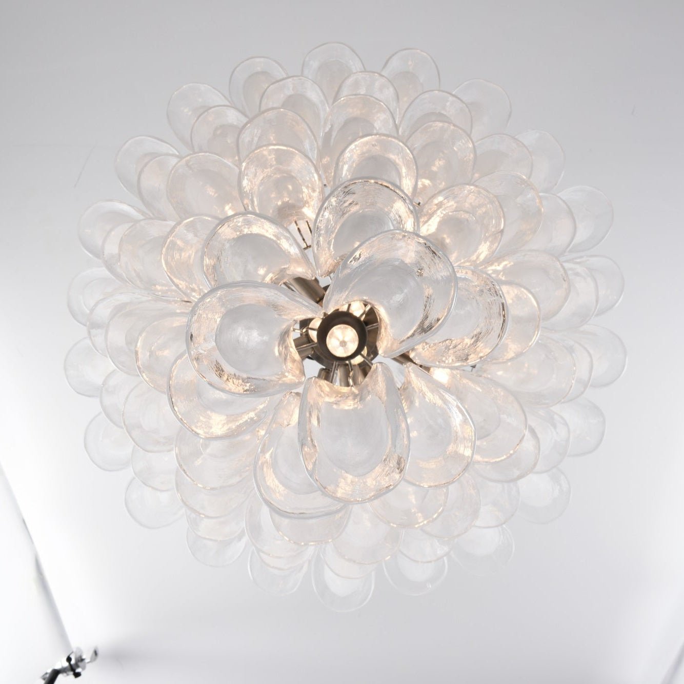 Aurora Chandelier White Cloud Glass Petals - Blowlighting