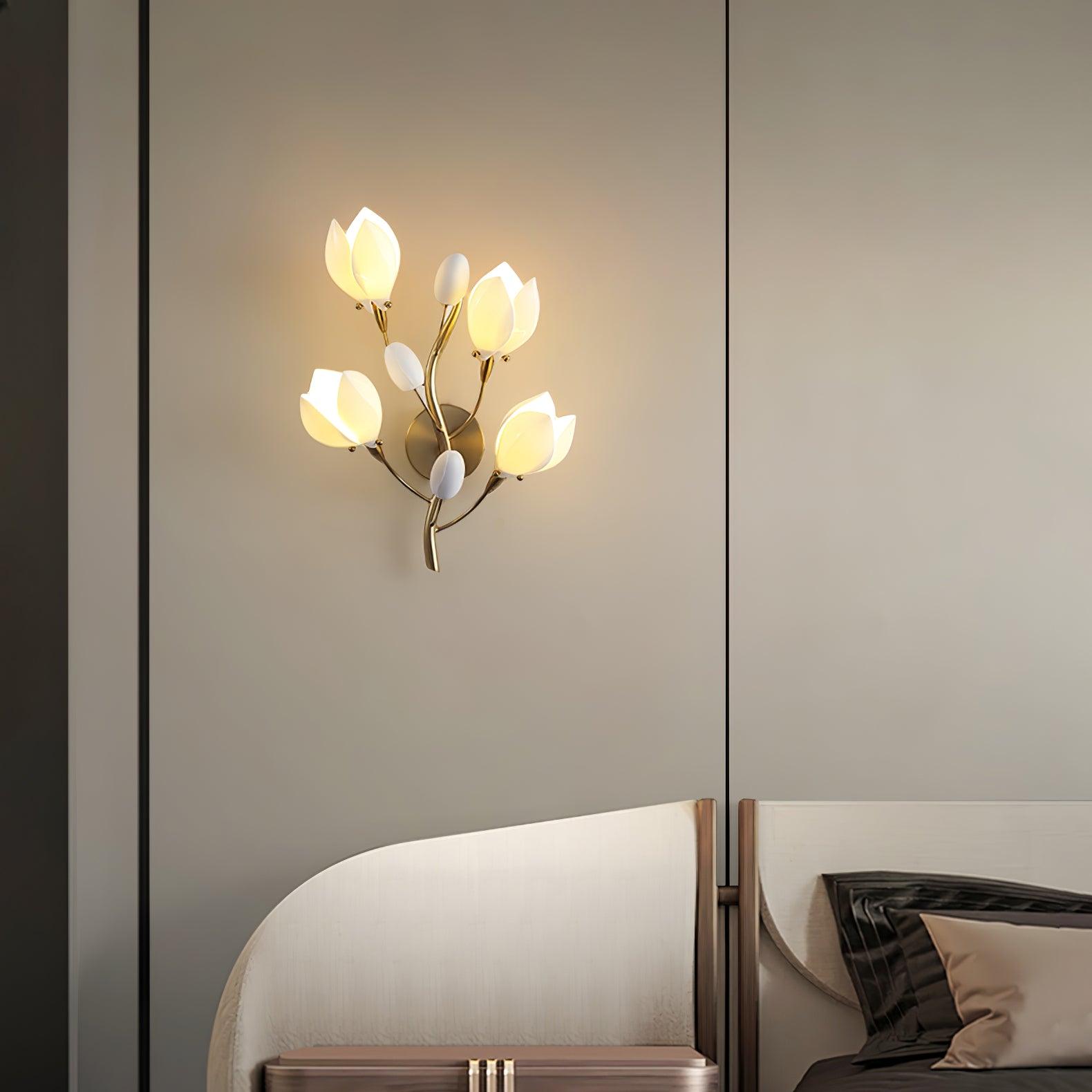 Porcelain Magnolia Wall Lamp - Blowlighting